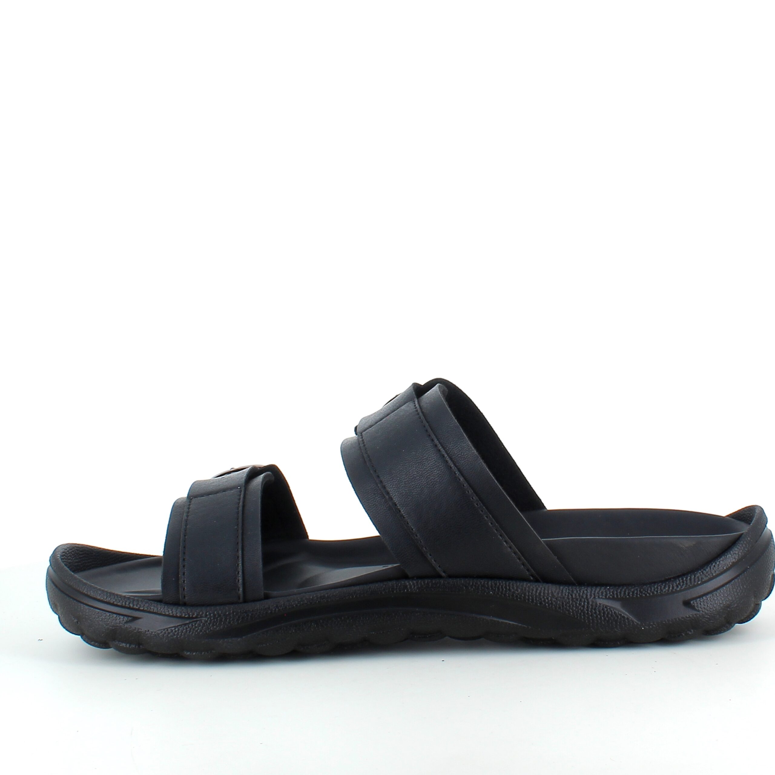 Svart herr slip-on sandal från MBT med ergonomisk fotbädd