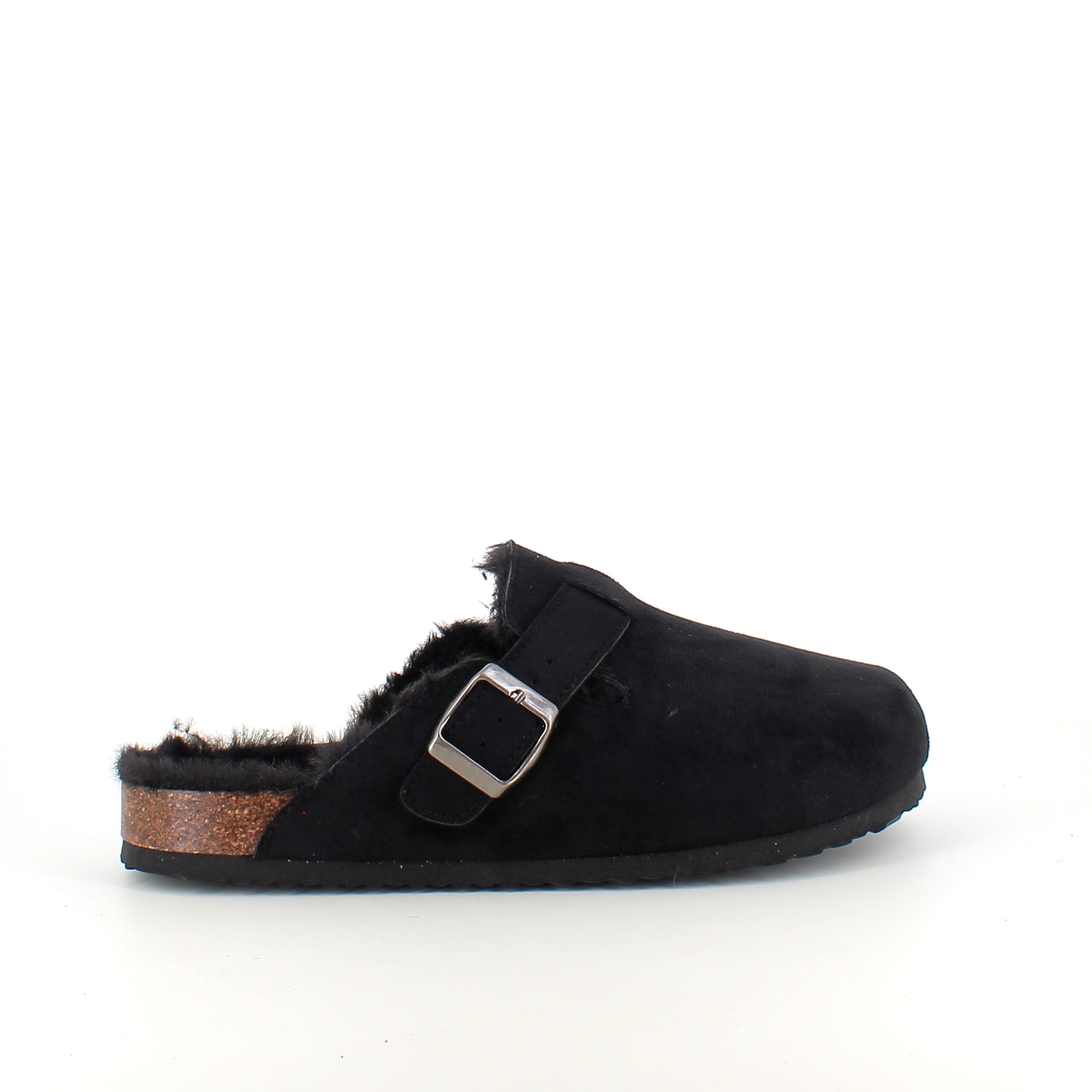 Svarta slip-on-tofflor