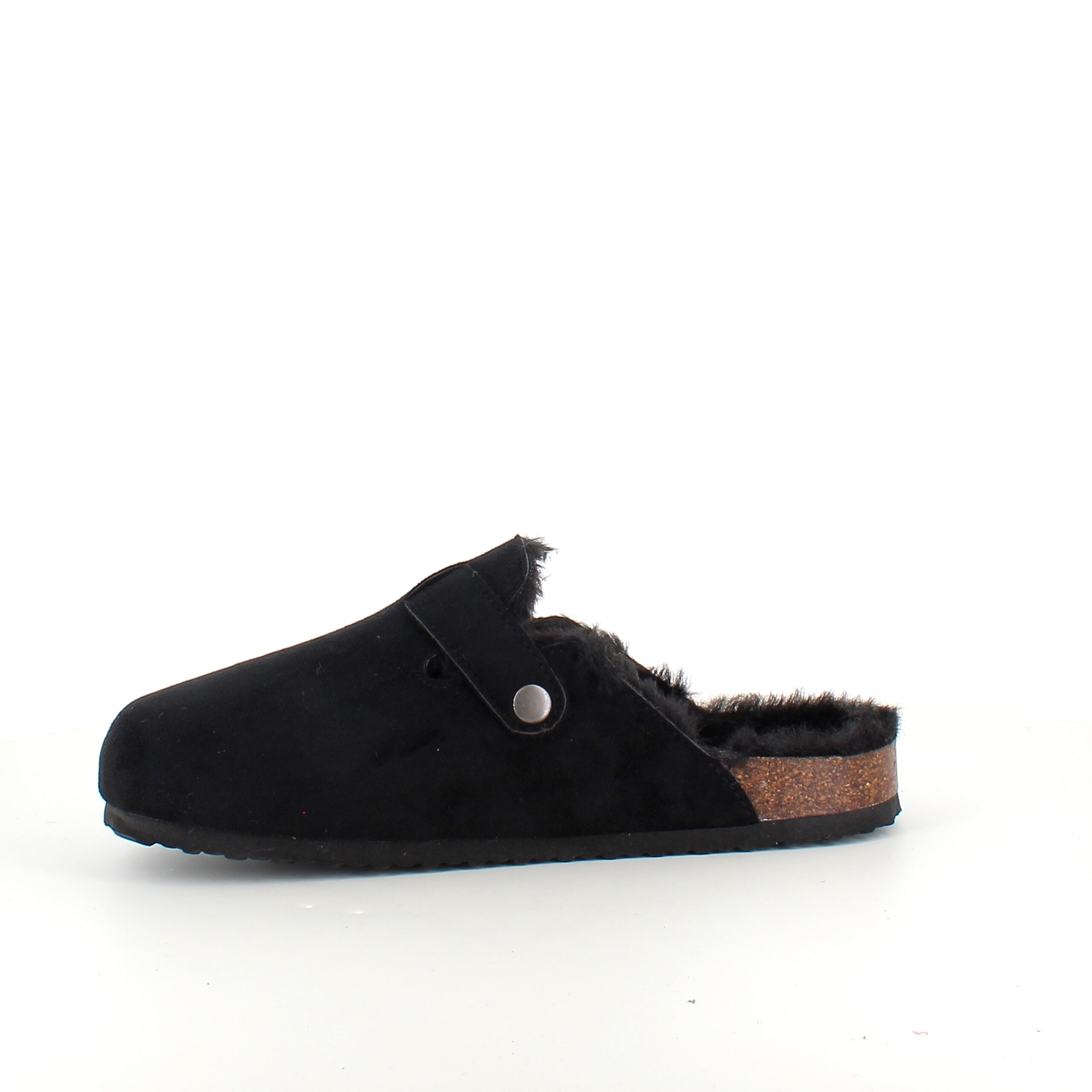 Svarta slip-on-tofflor