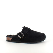 Svarta slip-on-tofflor