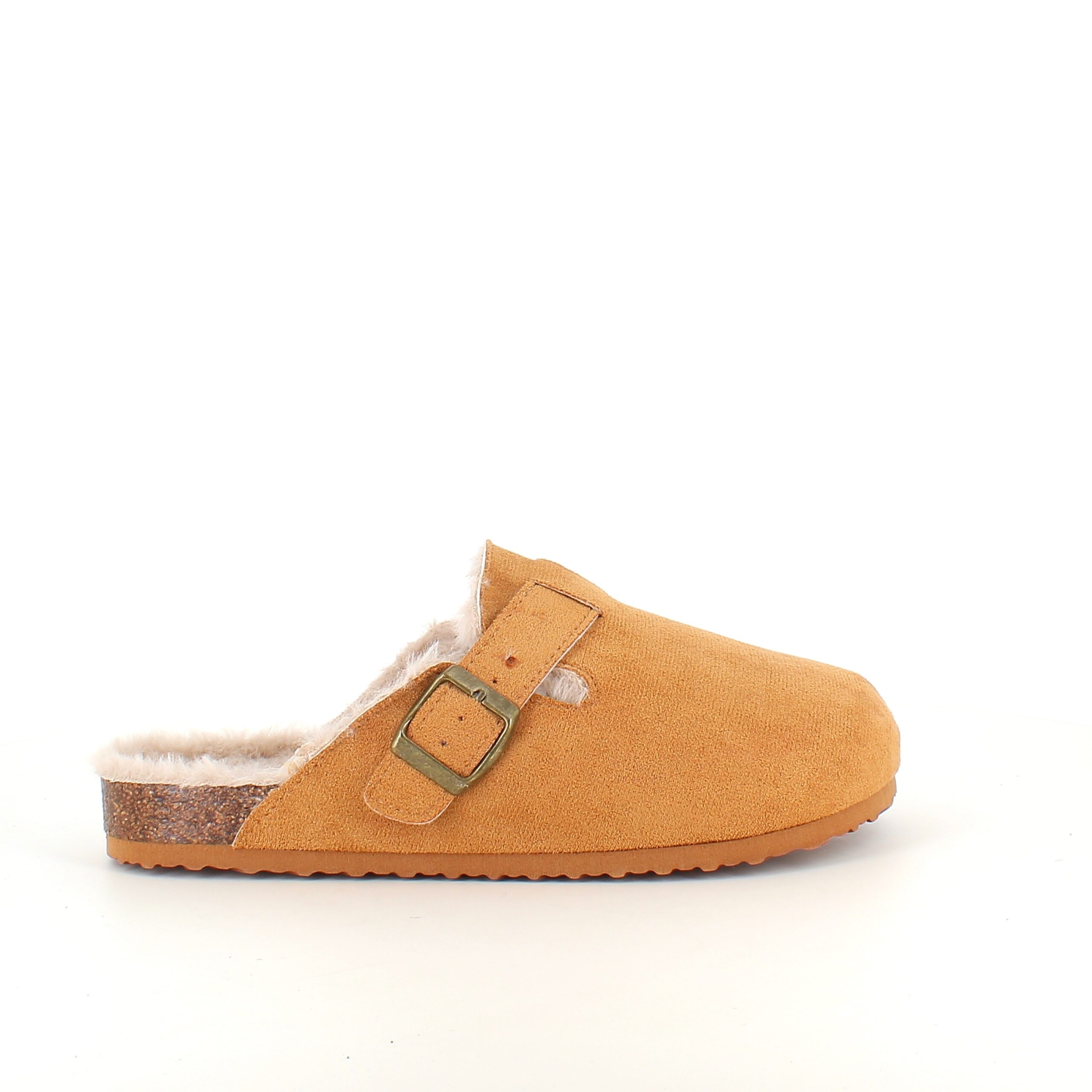 Ljusbruna slip-on-tofflor