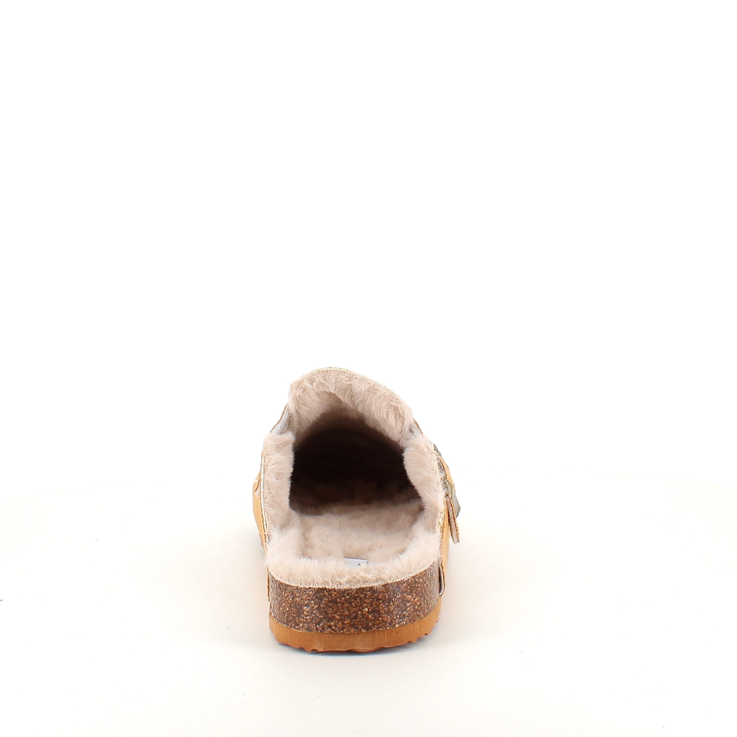 Ljusbruna slip-on-tofflor