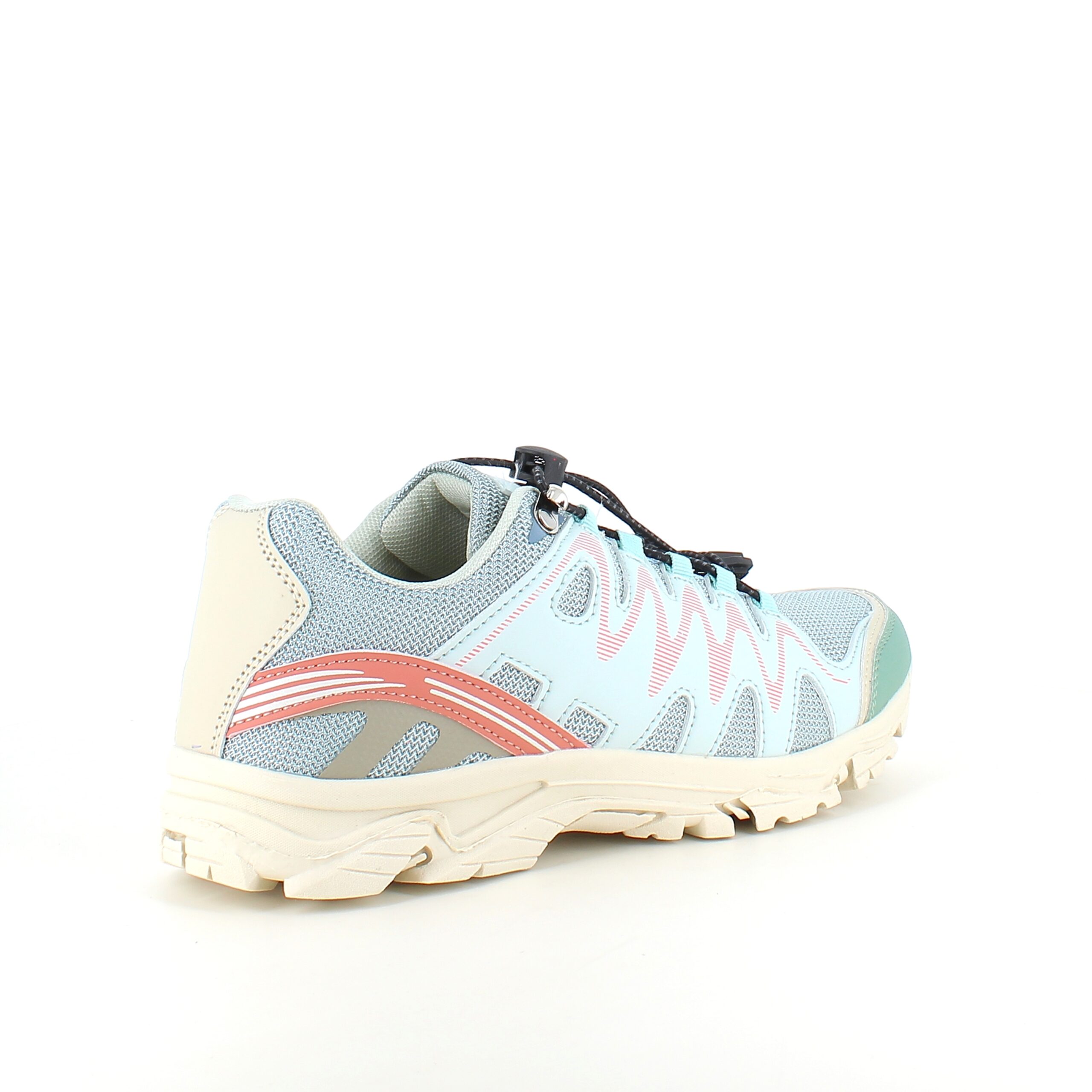 Flexibla blå sneakers med elastiska snören