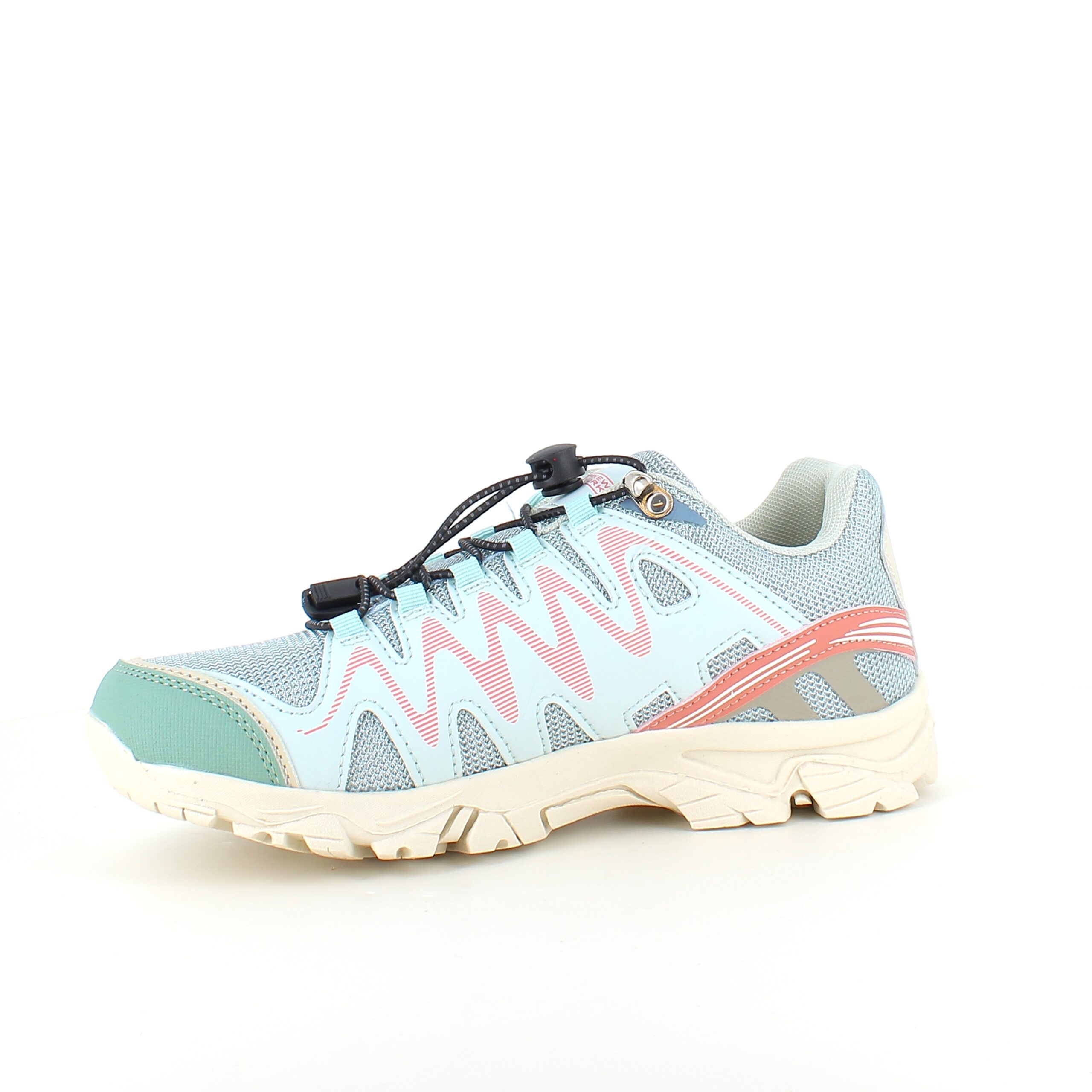 Flexibla blå sneakers med elastiska snören