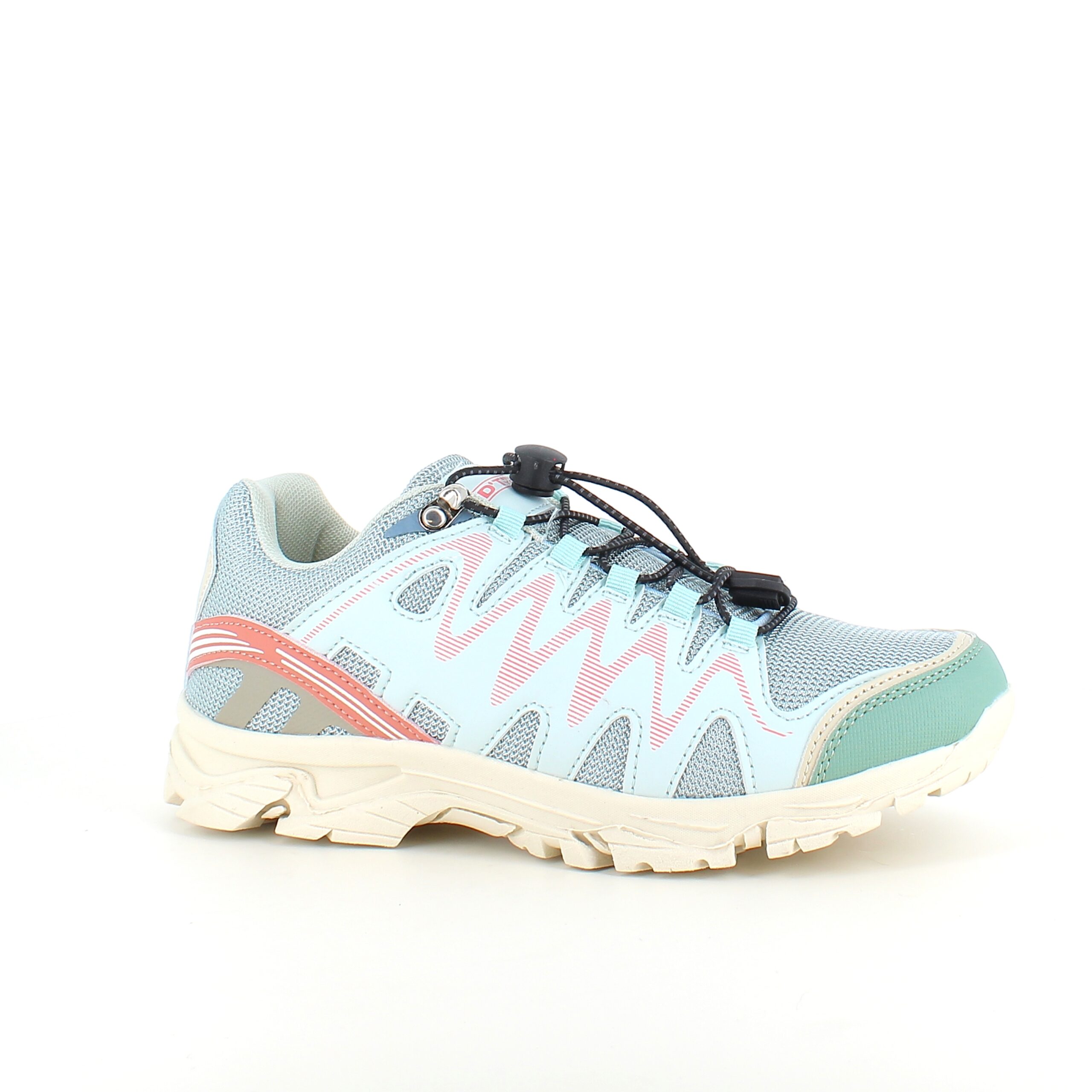 Flexibla blå sneakers med elastiska snören