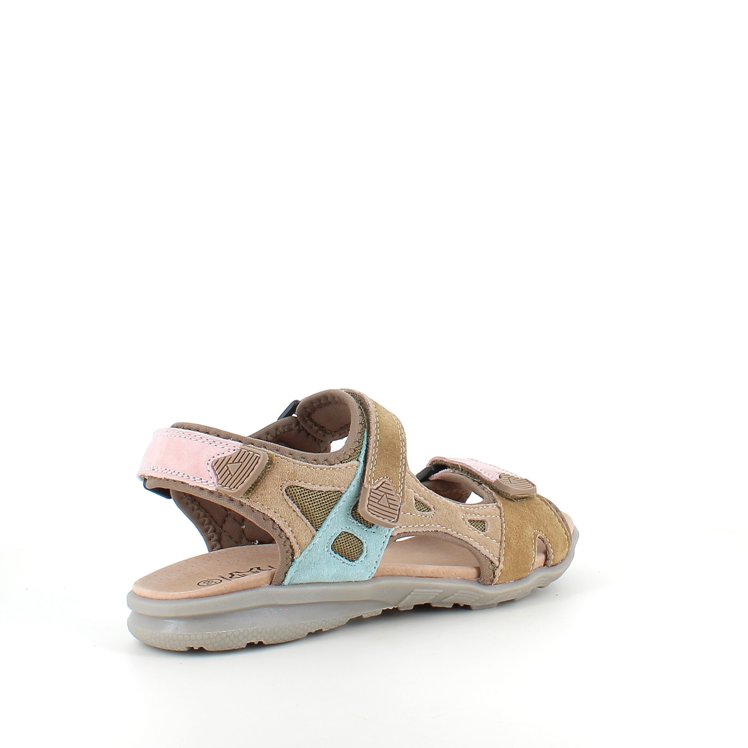 Färgstark sportig sandal med kardborre i pastellnyanser – ergonomisk komfort & feminin stil