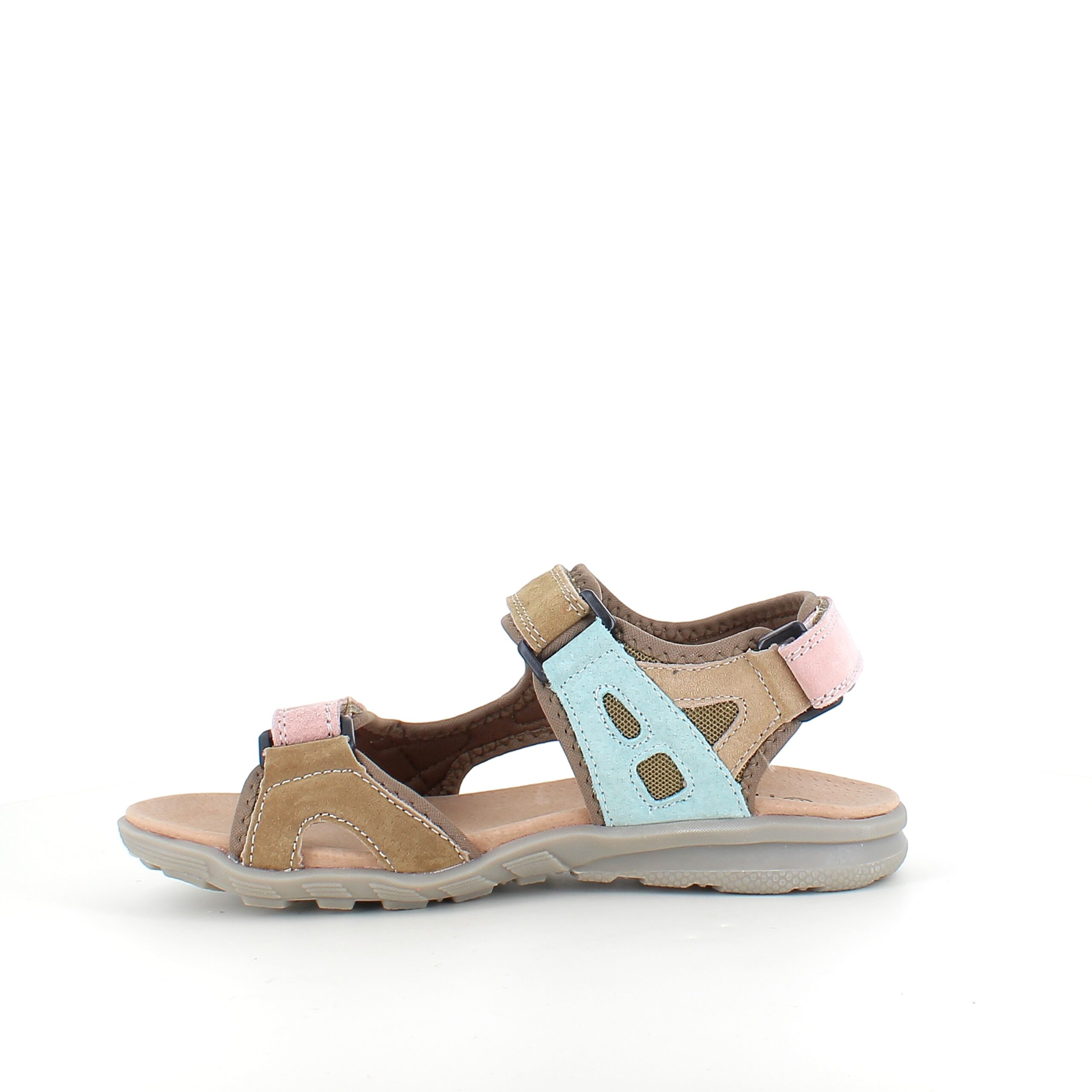 Färgstark sportig sandal med kardborre i pastellnyanser – ergonomisk komfort & feminin stil