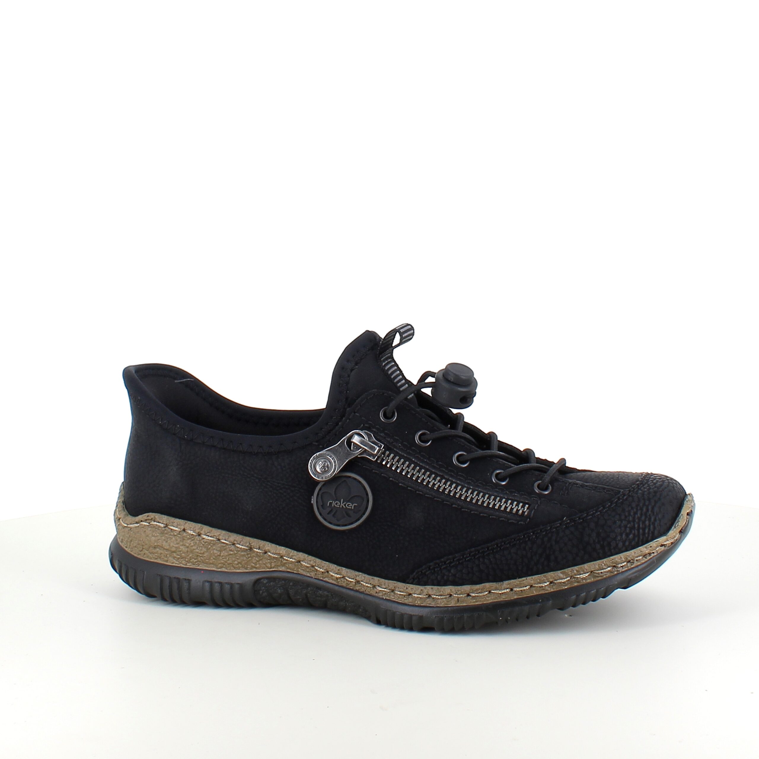 Svarta Rieker slip-on sneakers
