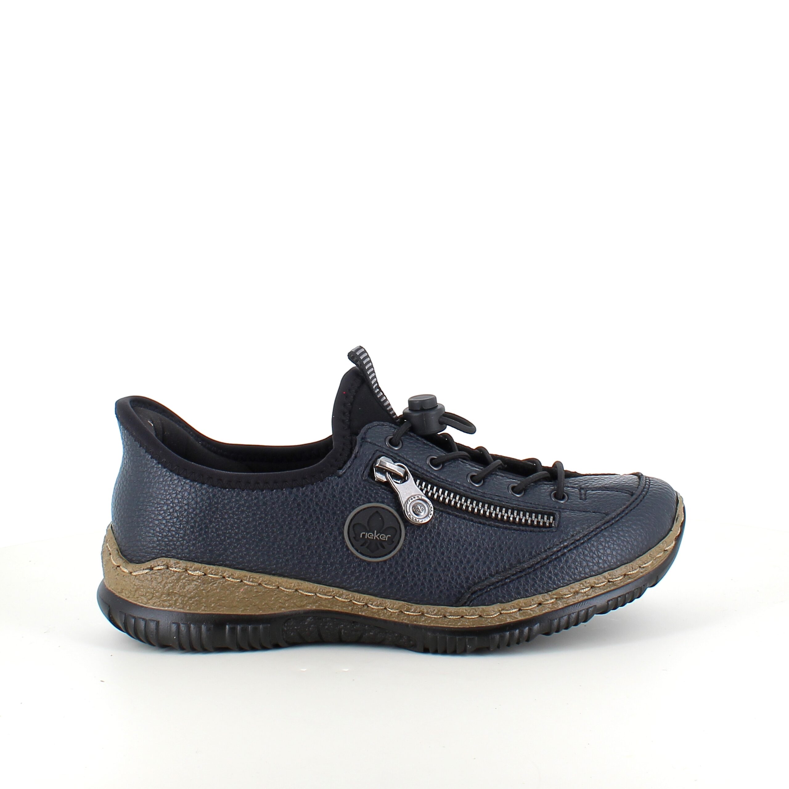 Mörkblå Rieker slip-on-sneakers