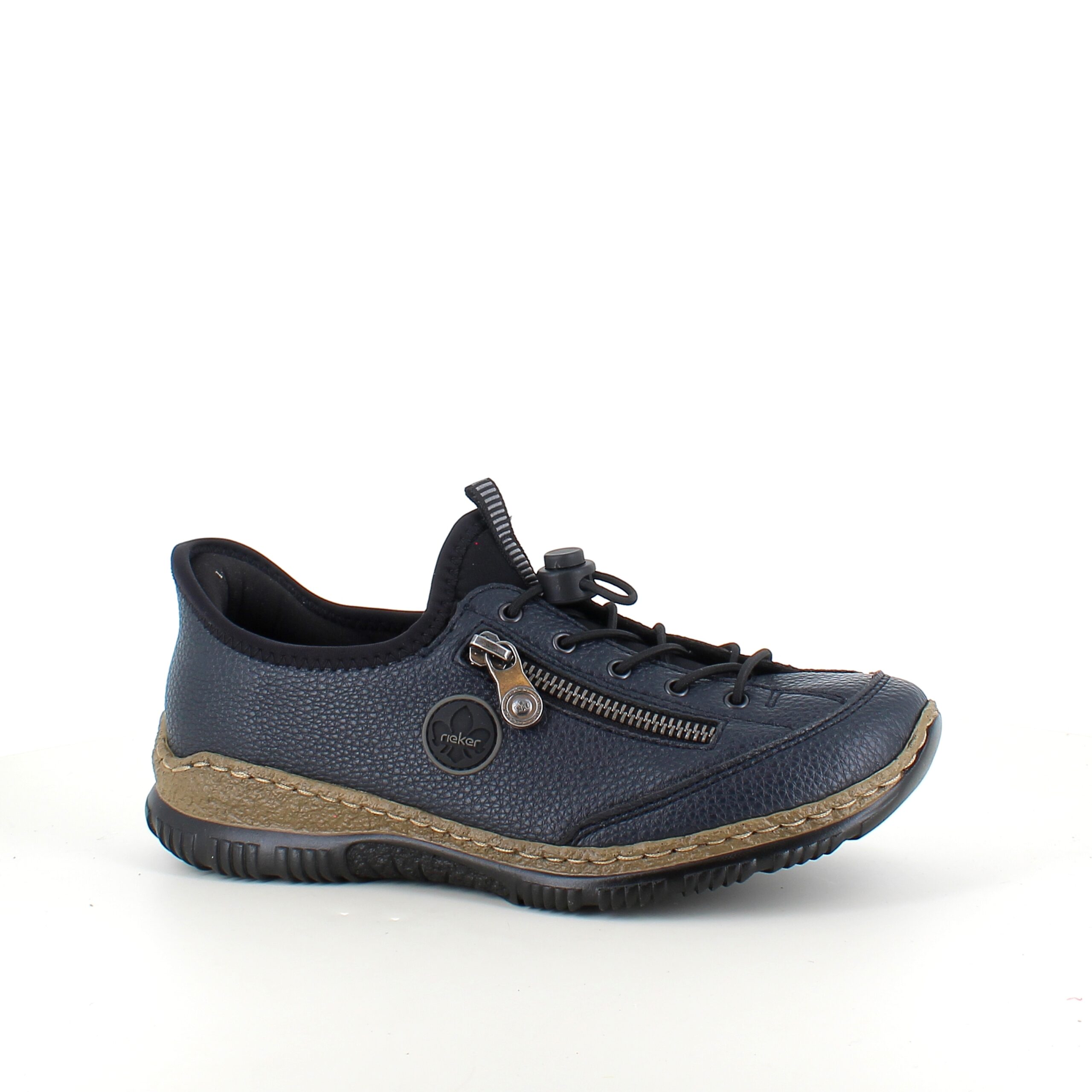 Mörkblå Rieker slip-on-sneakers