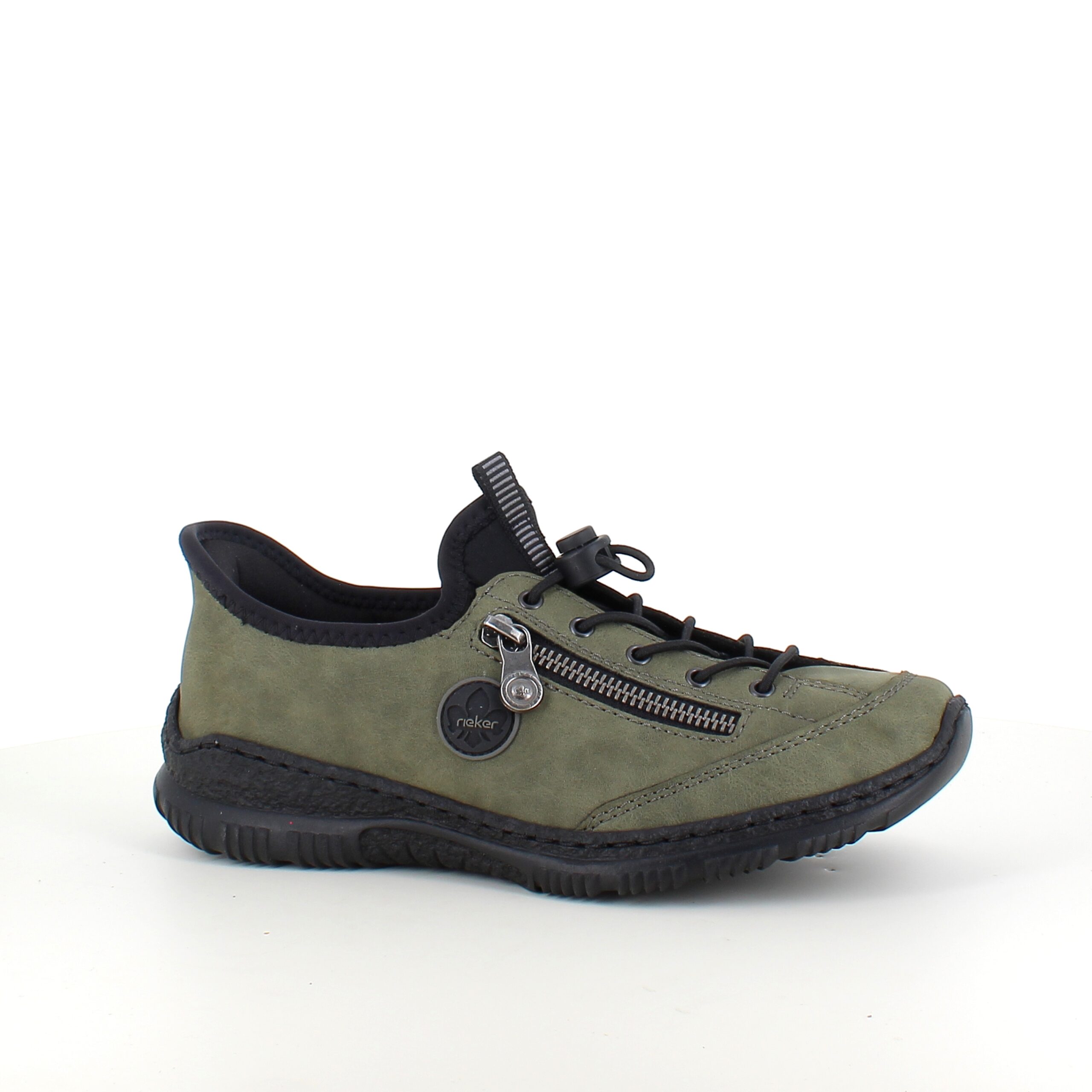 Olivgrön Rieker slip-on sneakers
