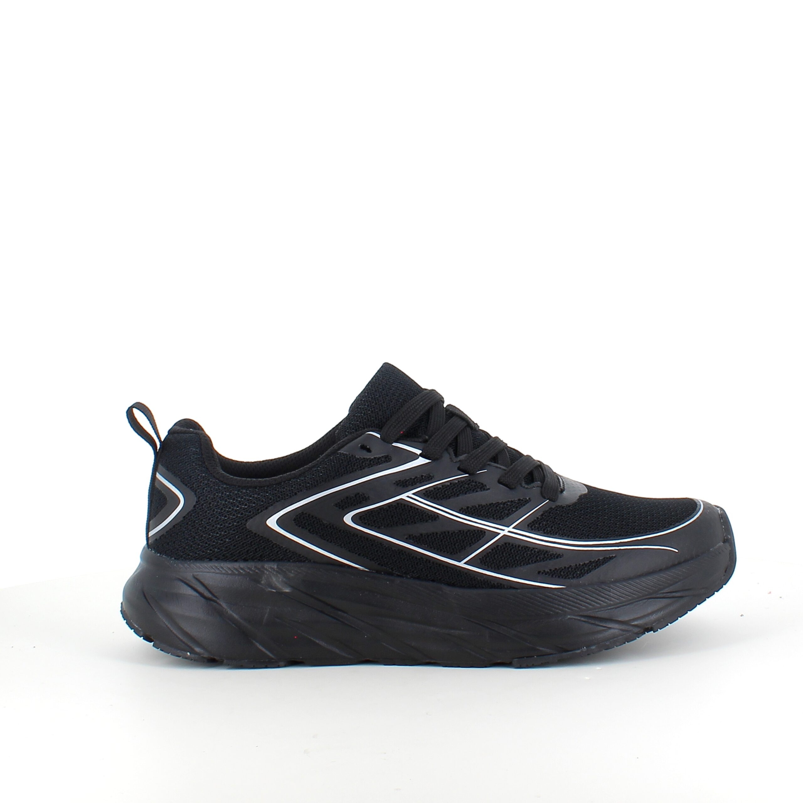 Svarta sneakers i ventilerande mesh