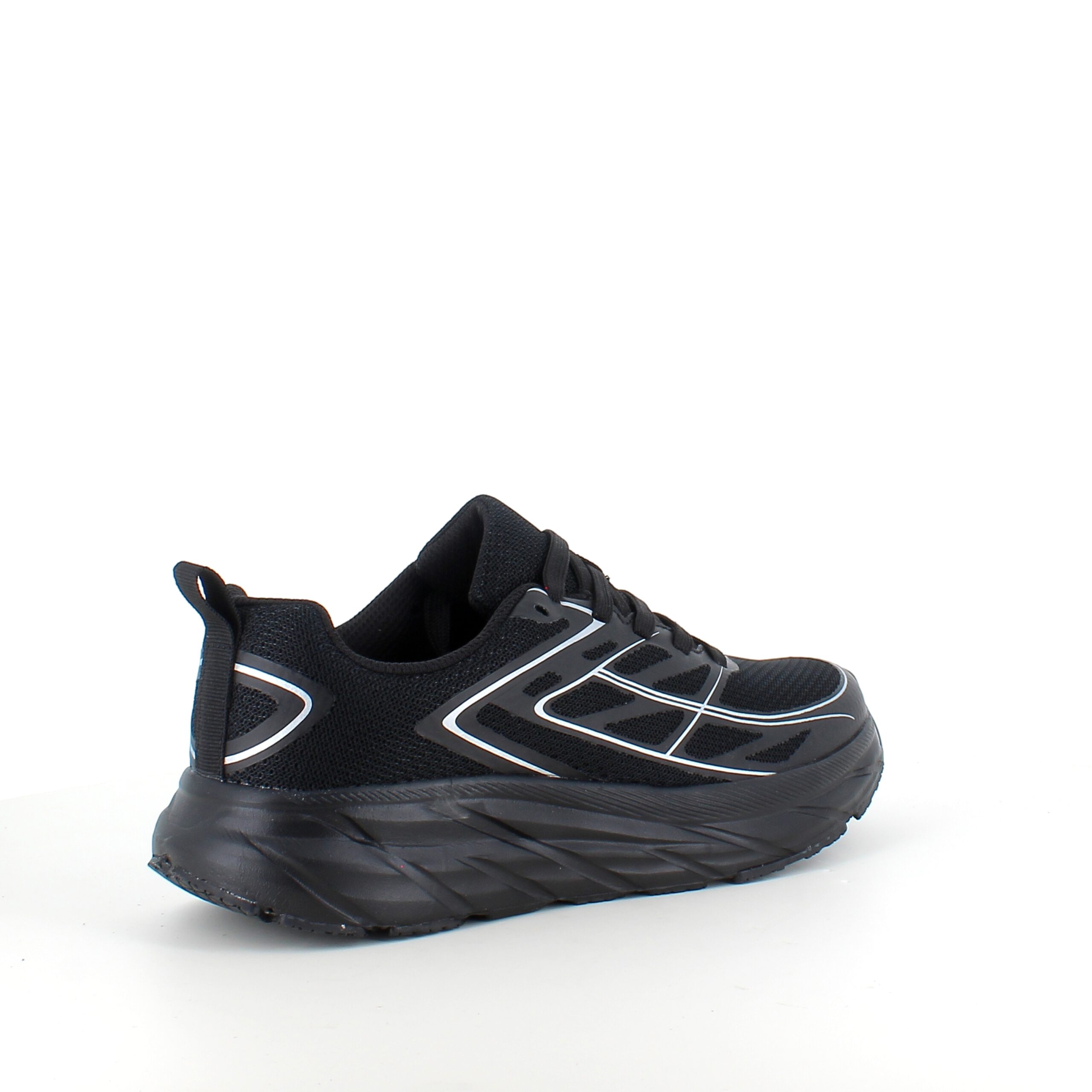 Svarta sneakers i ventilerande mesh