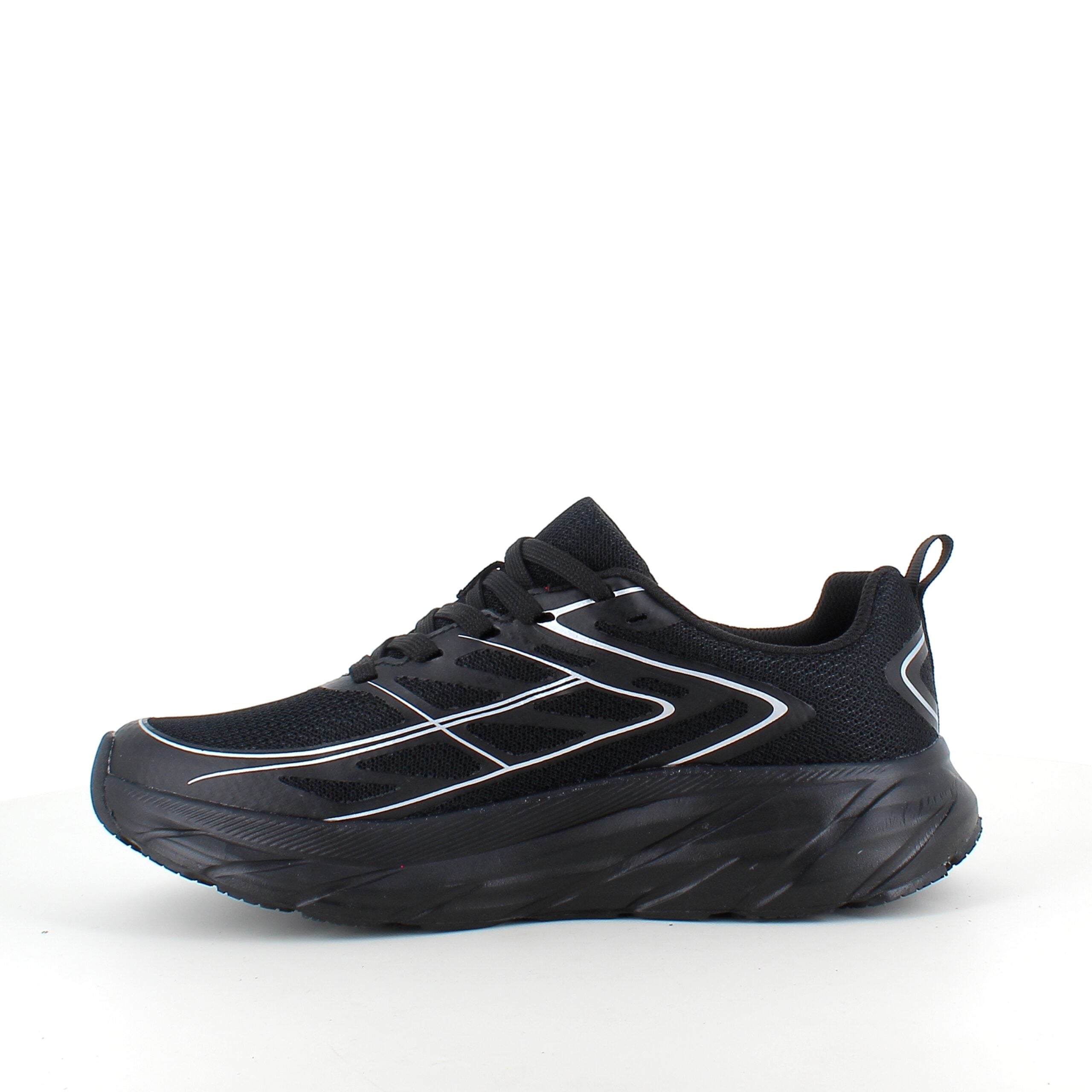 Svarta sneakers i ventilerande mesh