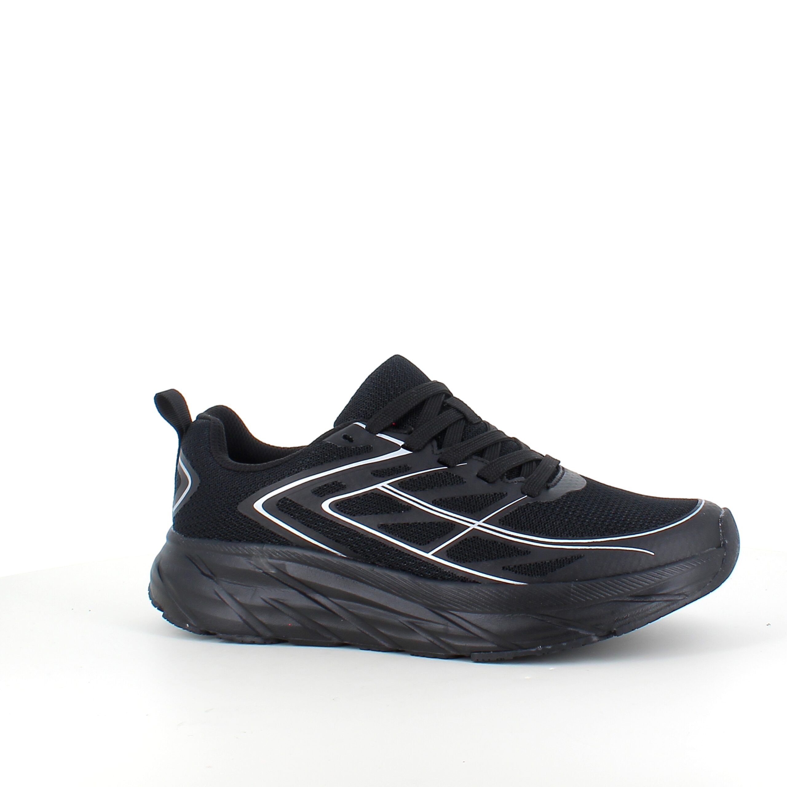 Svarta sneakers i ventilerande mesh