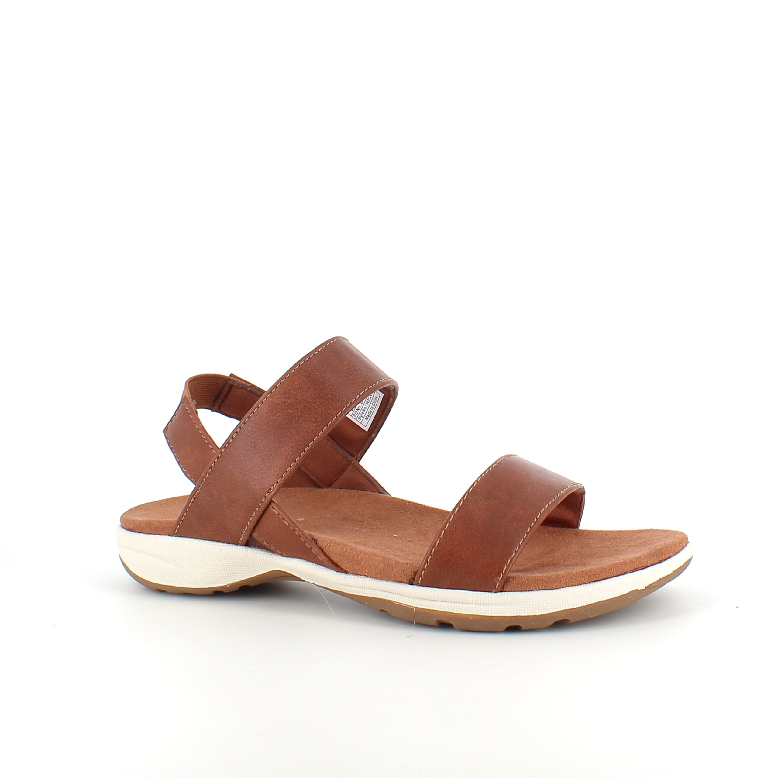 Brun Whistler-sandal med fotvalvsstöd och elastisk hälrem
