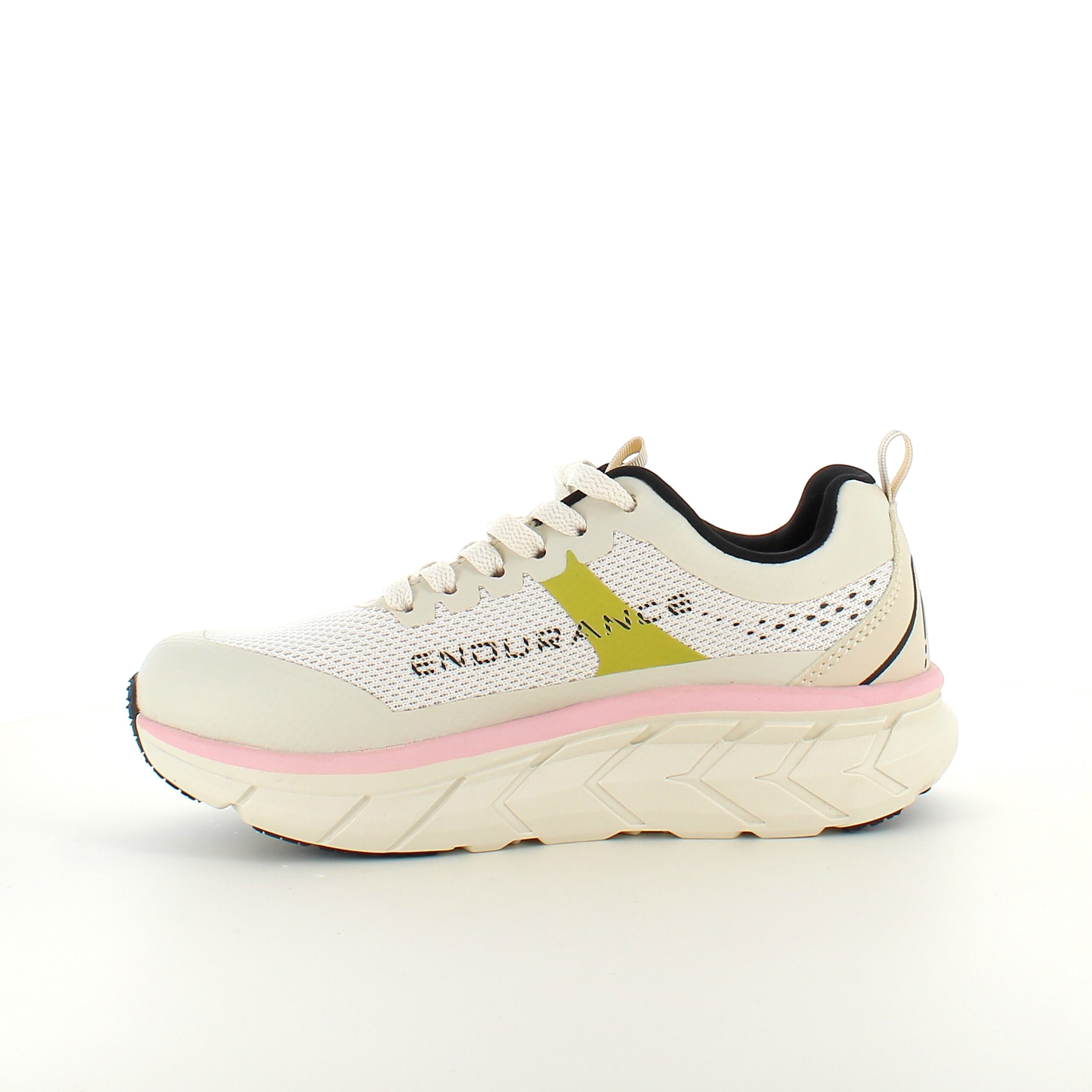 Andningsbara Endurance Comfortfit-sneakers med rosa detaljer