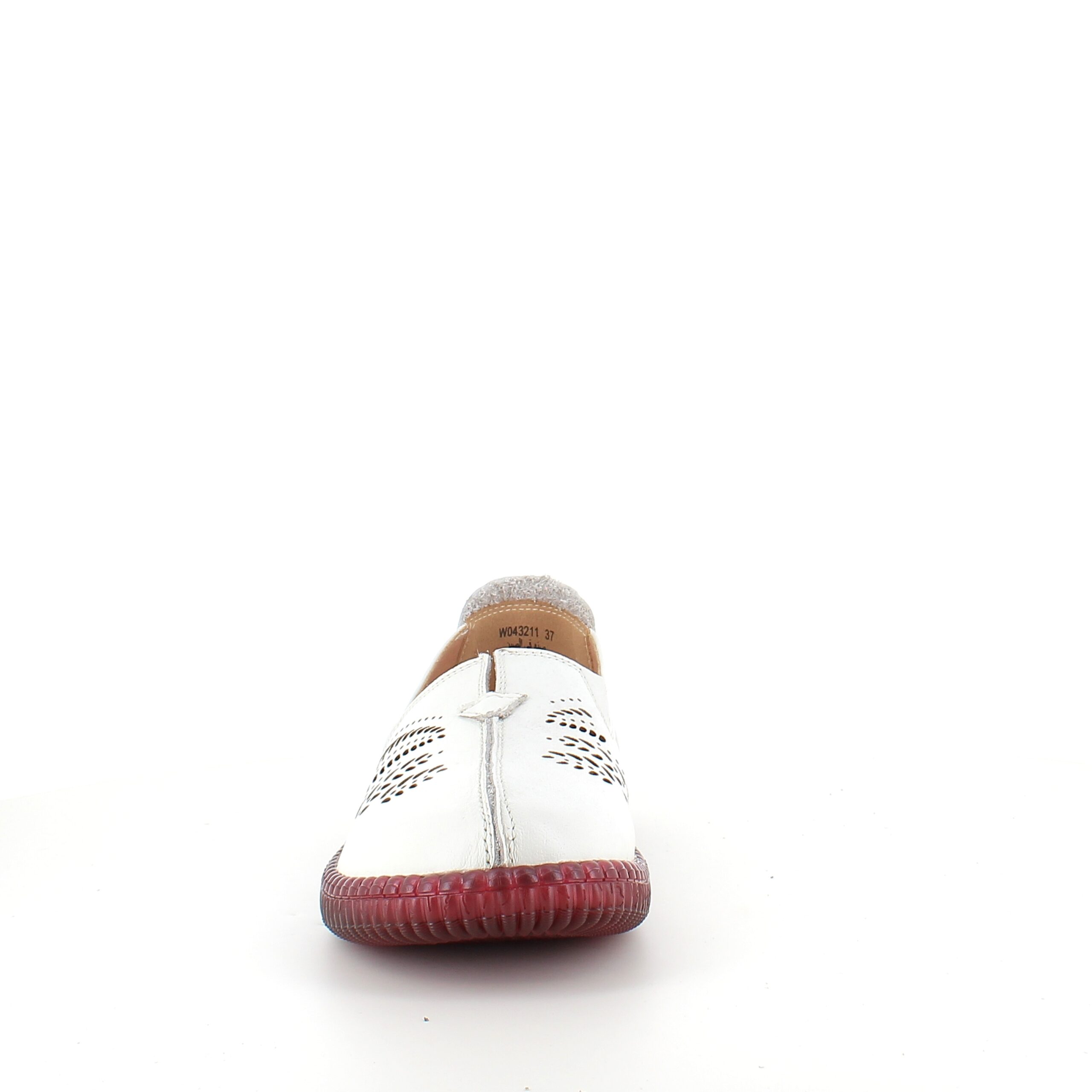 Beige ballerina i läder