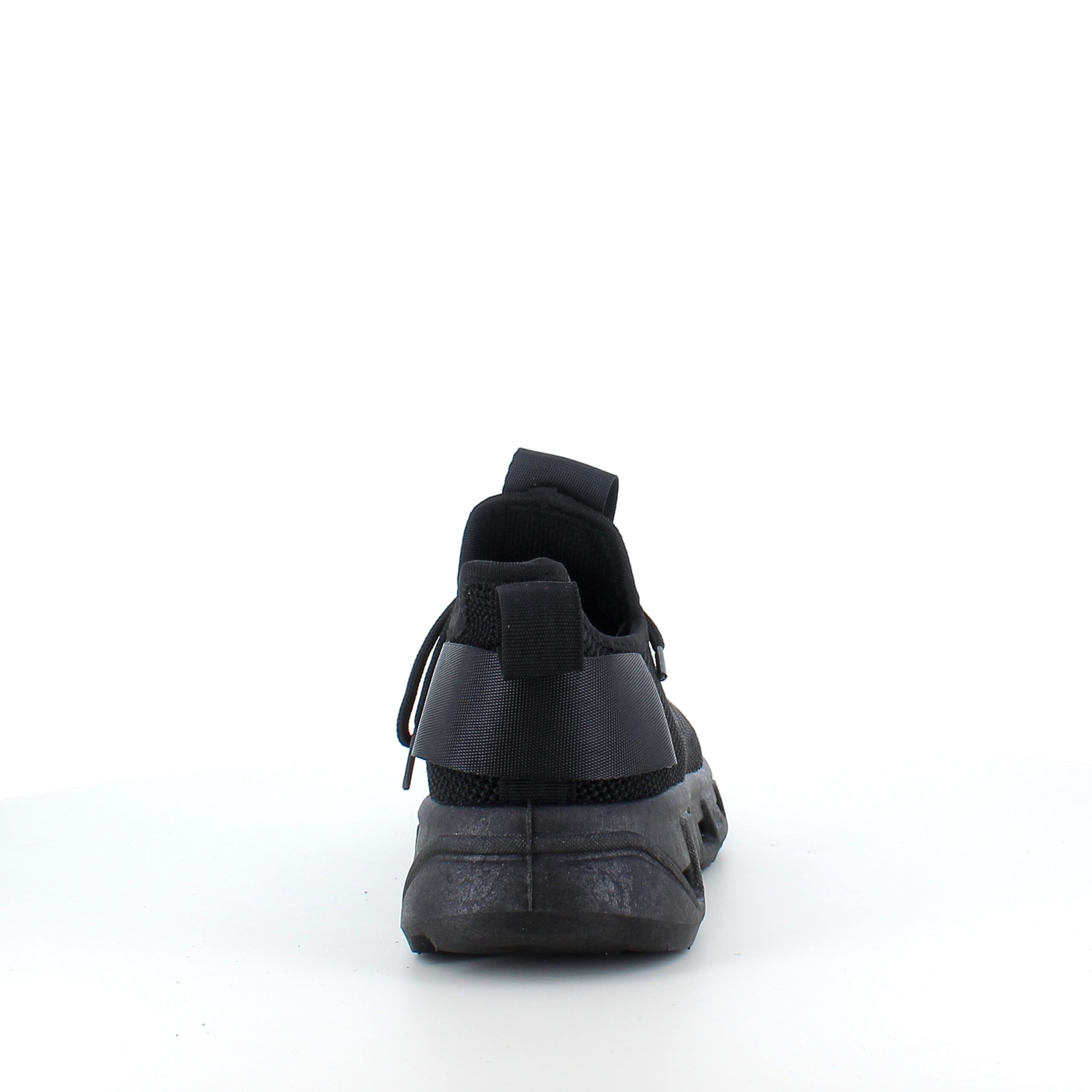 Svarta slip-on sneakers med stickad ovandel