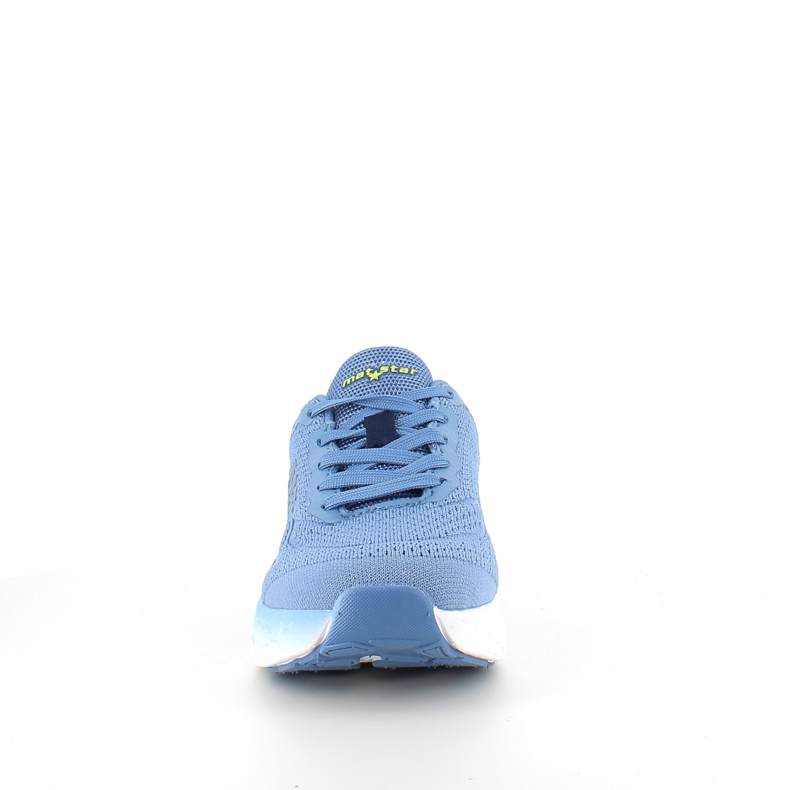 Blå sneakers med ventilerande mesh-ovandel