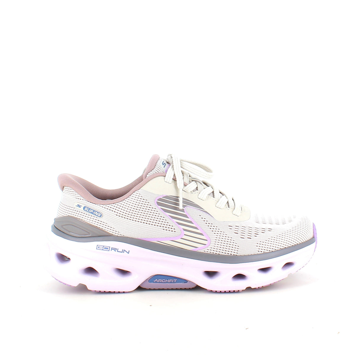 Skechers damsneakers i beige – Hands Free Slip-ins med Arch Fit och extra stötdämpning