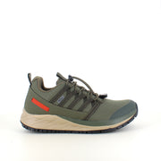 Green Comfort Path Pipi – olivgrön outdoor-sneaker med H-läst & hålfotsstöd