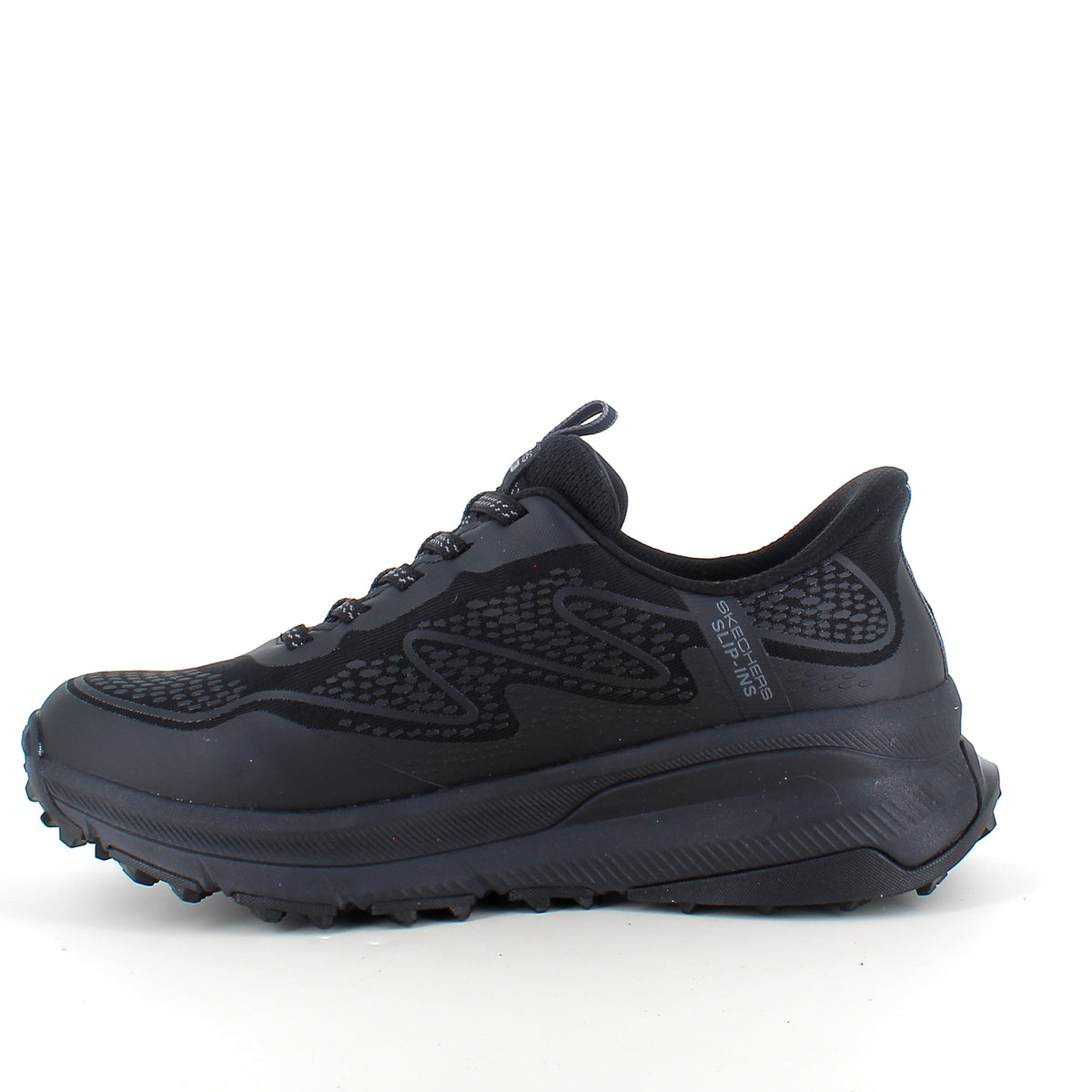 Svart Skechers Slip-ins Switch Back – vattentät sko med Memory Foam och enkel påtagning