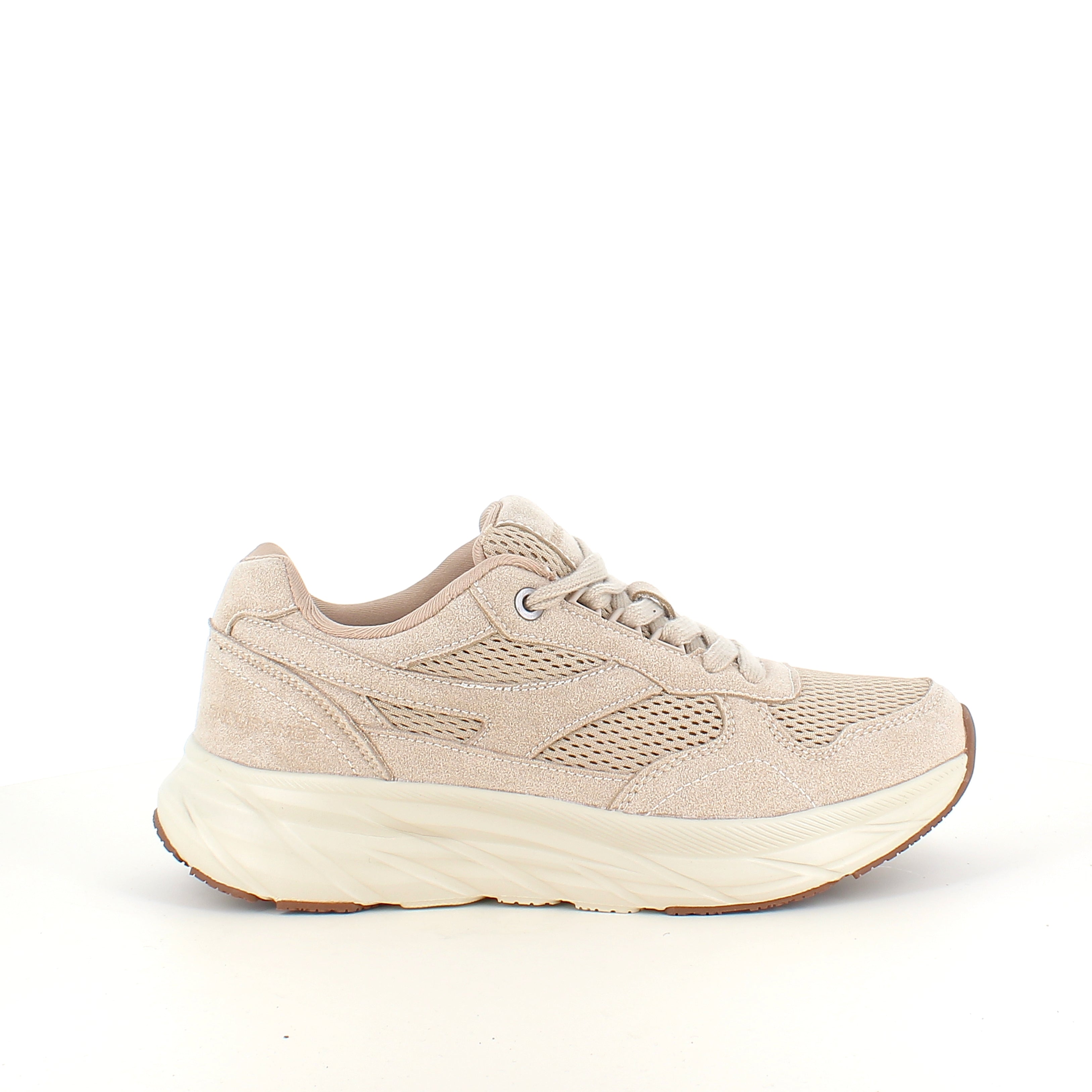 Endurance komfortsko för dam – beige sneaker med lätt och stötdämpande sula