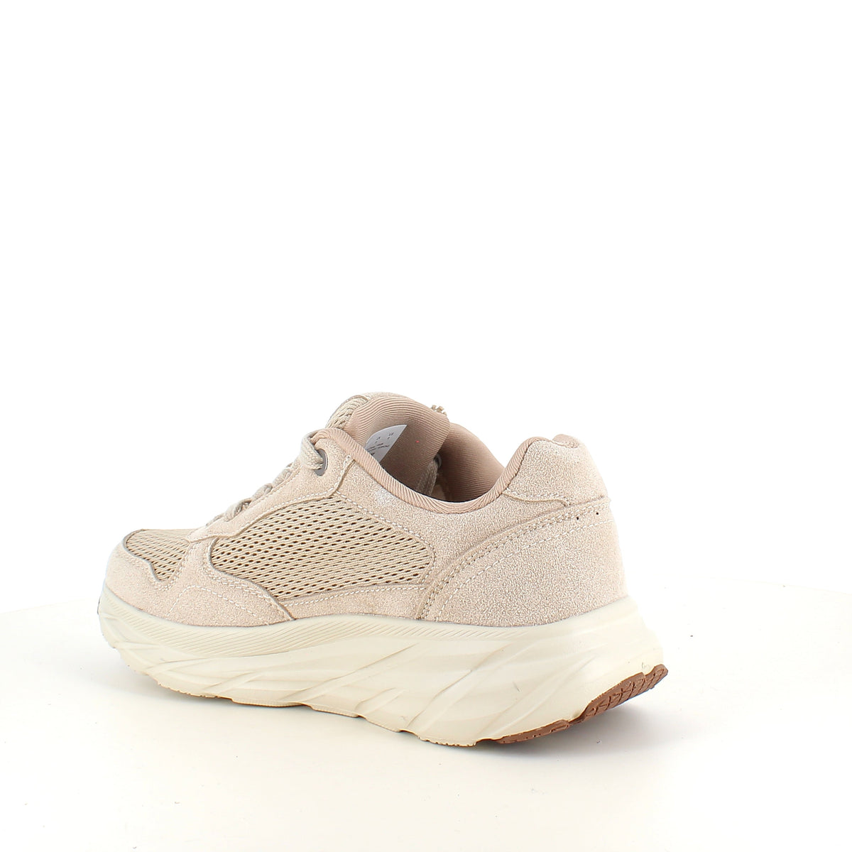 Endurance komfortsko för dam – beige sneaker med lätt och stötdämpande sula