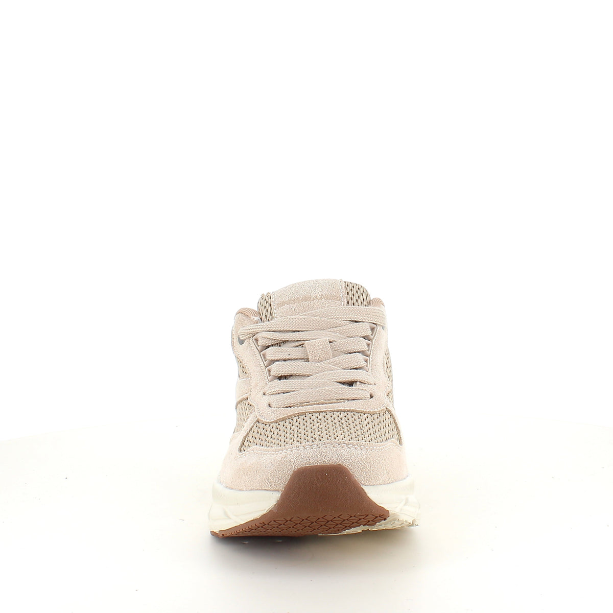 Endurance komfortsko för dam – beige sneaker med lätt och stötdämpande sula