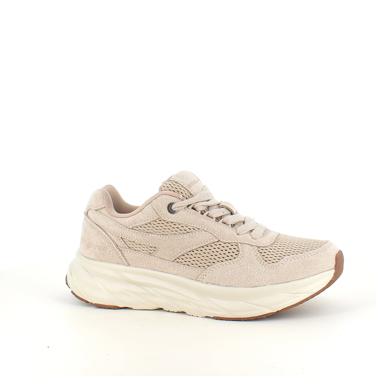 Endurance komfortsko för dam – beige sneaker med lätt och stötdämpande sula