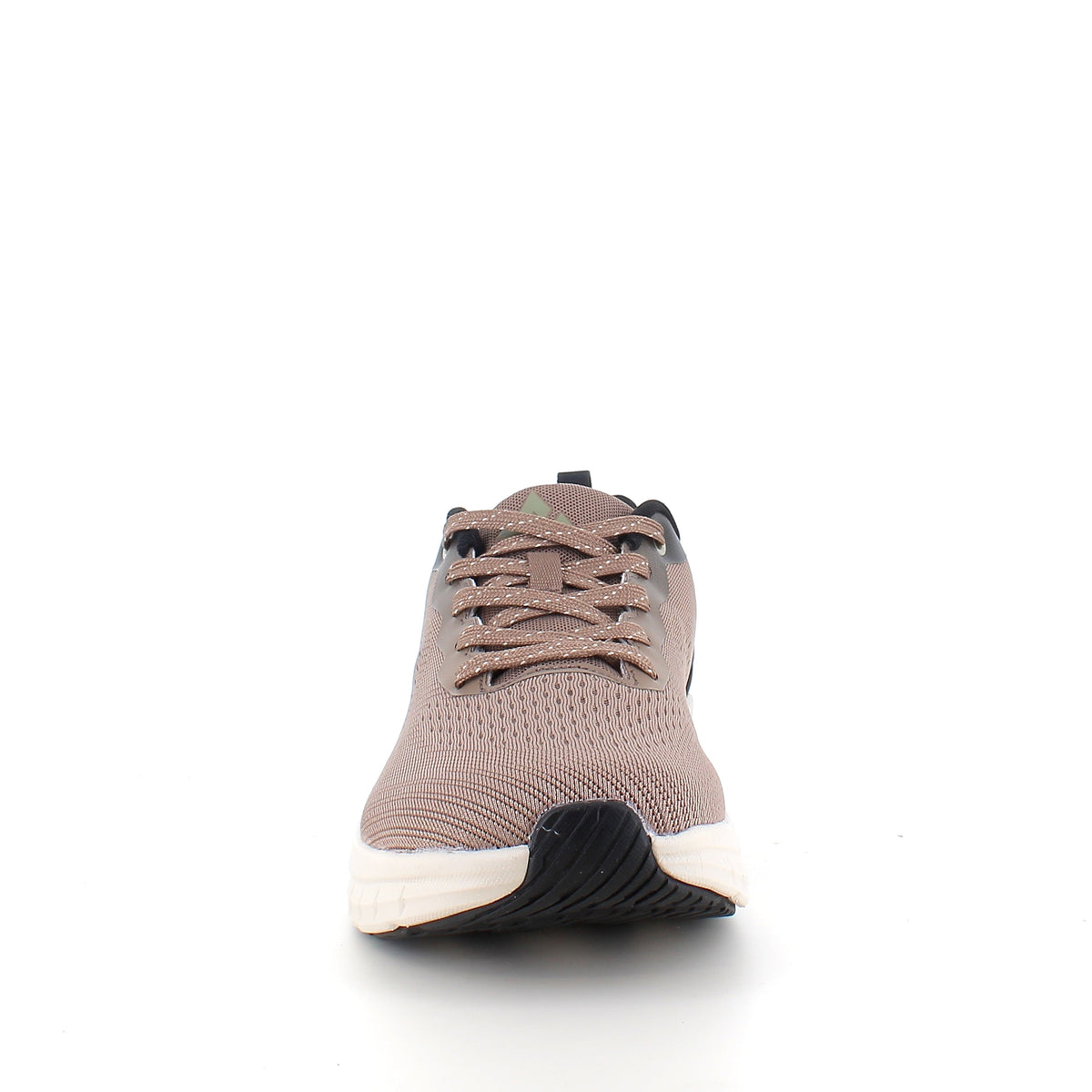 Extra bred sneaker med stötdämpning och ventilerande ovandel i taupe