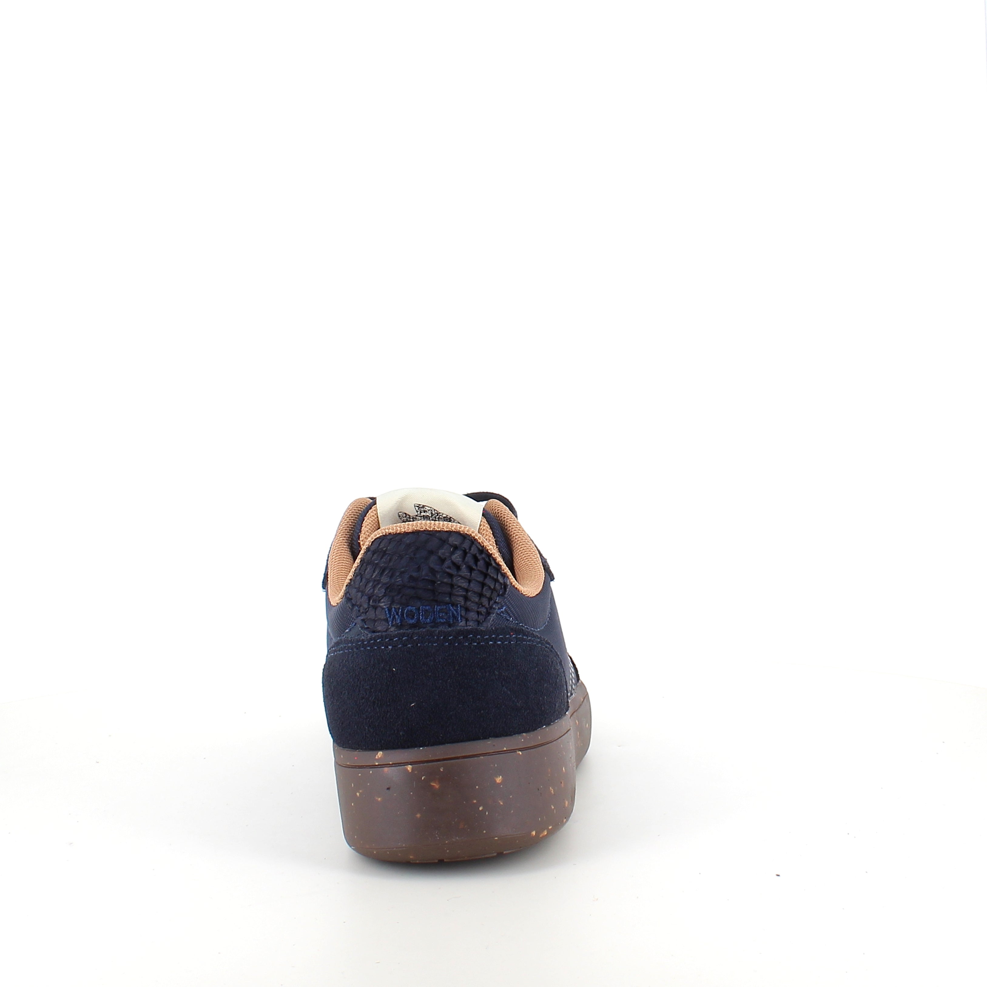 Woden Line Sneak – navy sneaker med gulddetaljer och mjuk komfort