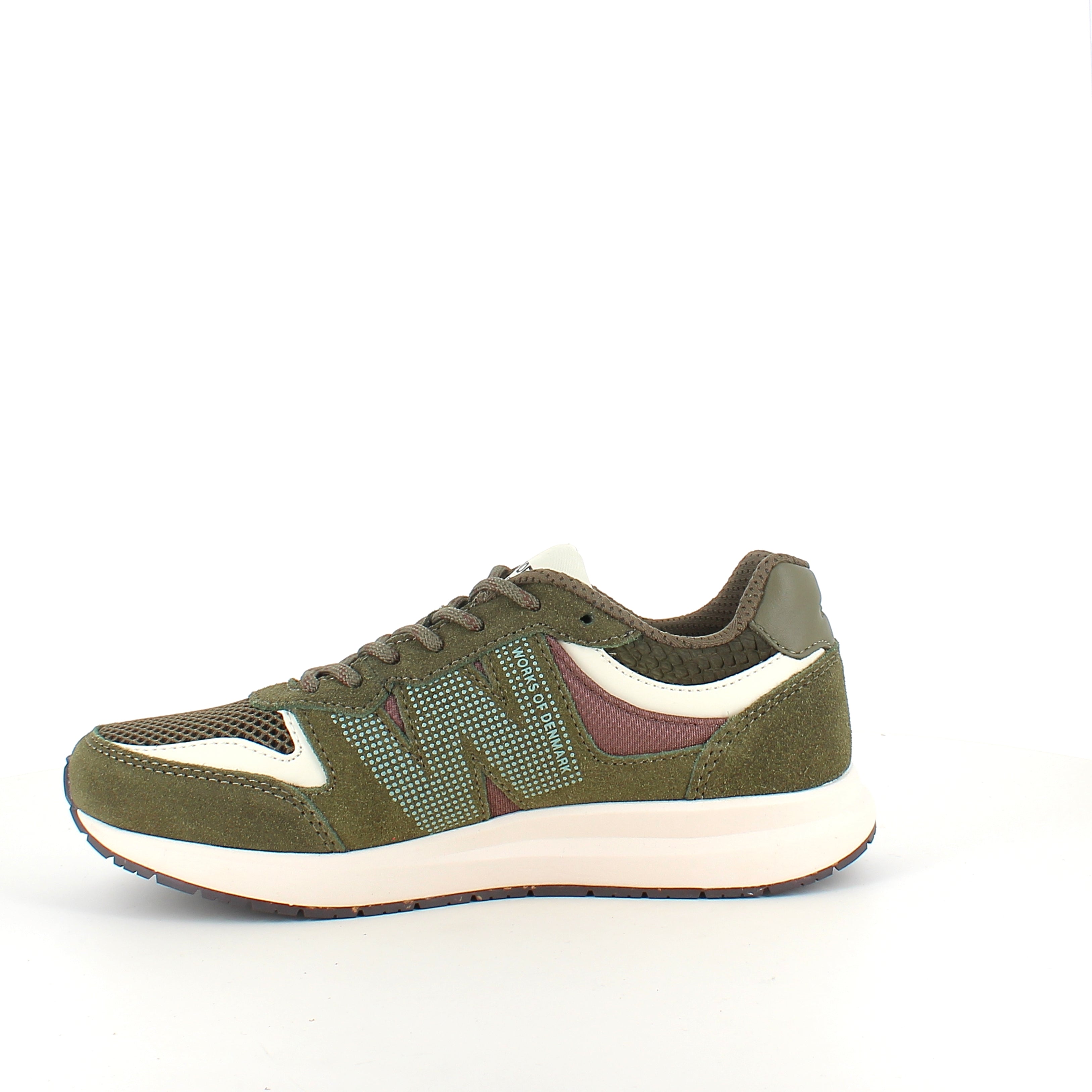 Woden Rigmor Open Mesh – mörk olivgrön sneaker