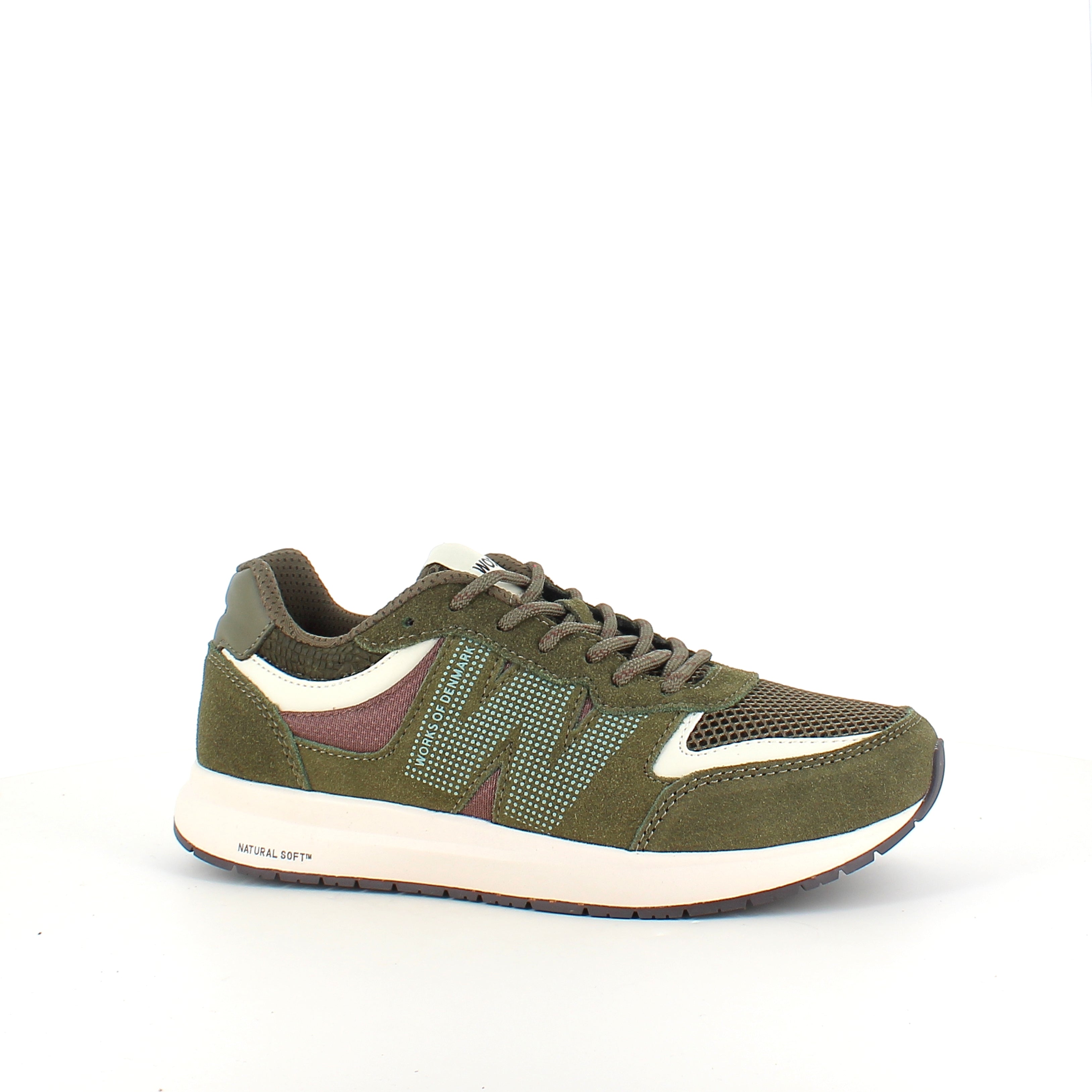 Woden Rigmor Open Mesh – mörk olivgrön sneaker
