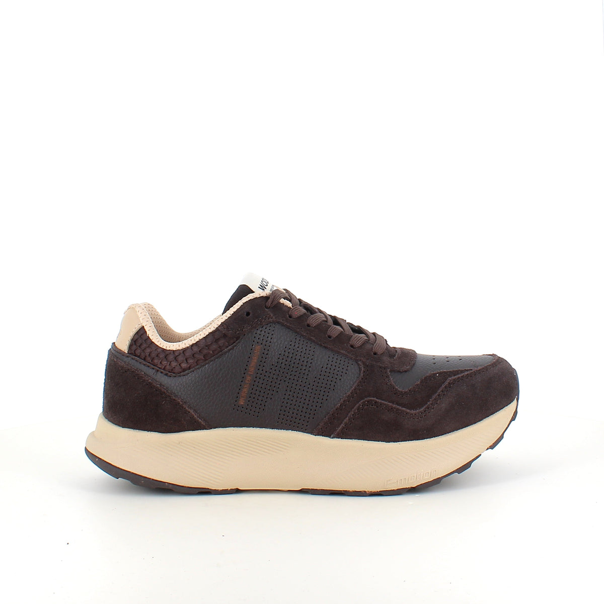 Mathilde Runner Leather – chokladbrun Woden-sneaker med lätt gångsula
