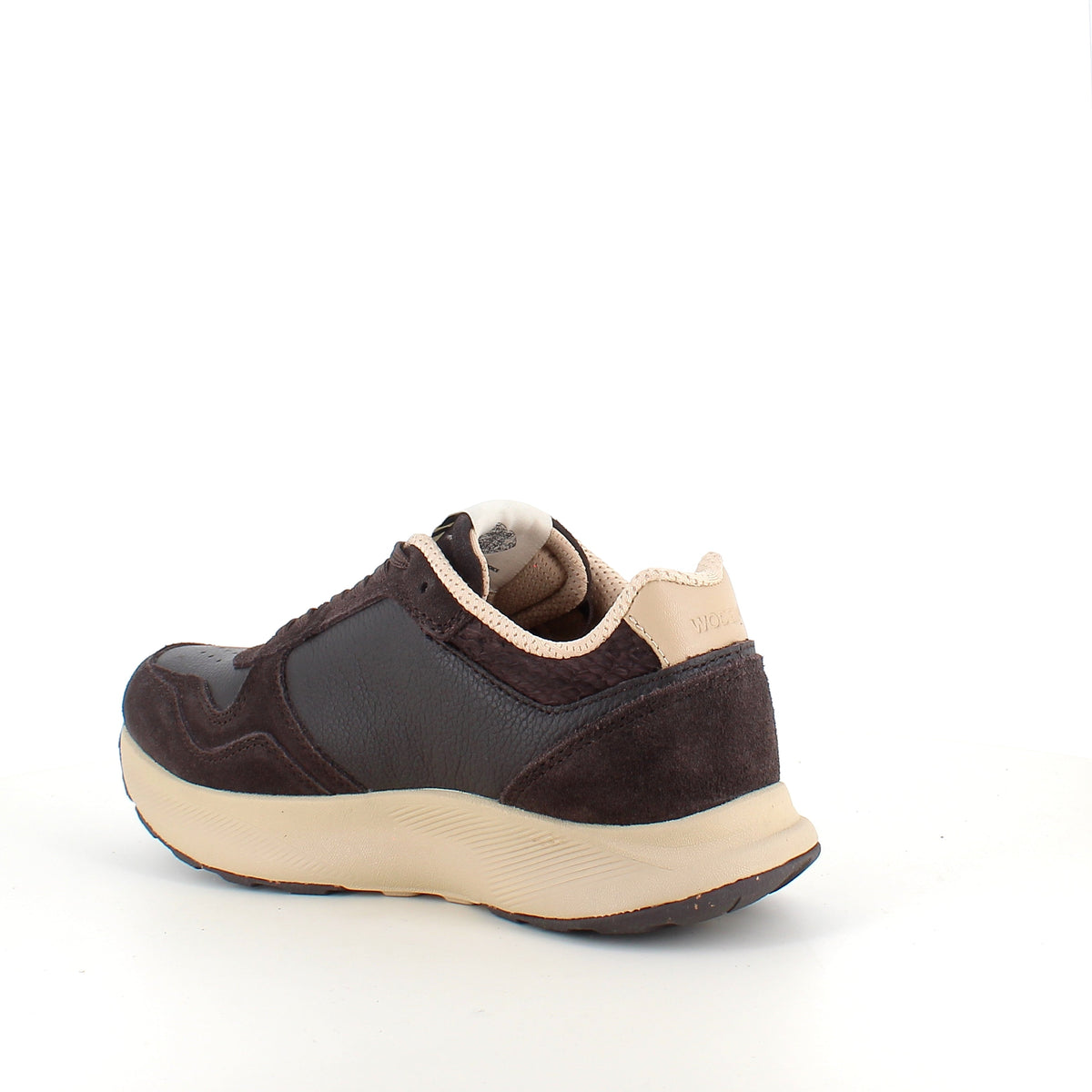 Mathilde Runner Leather – chokladbrun Woden-sneaker med lätt gångsula