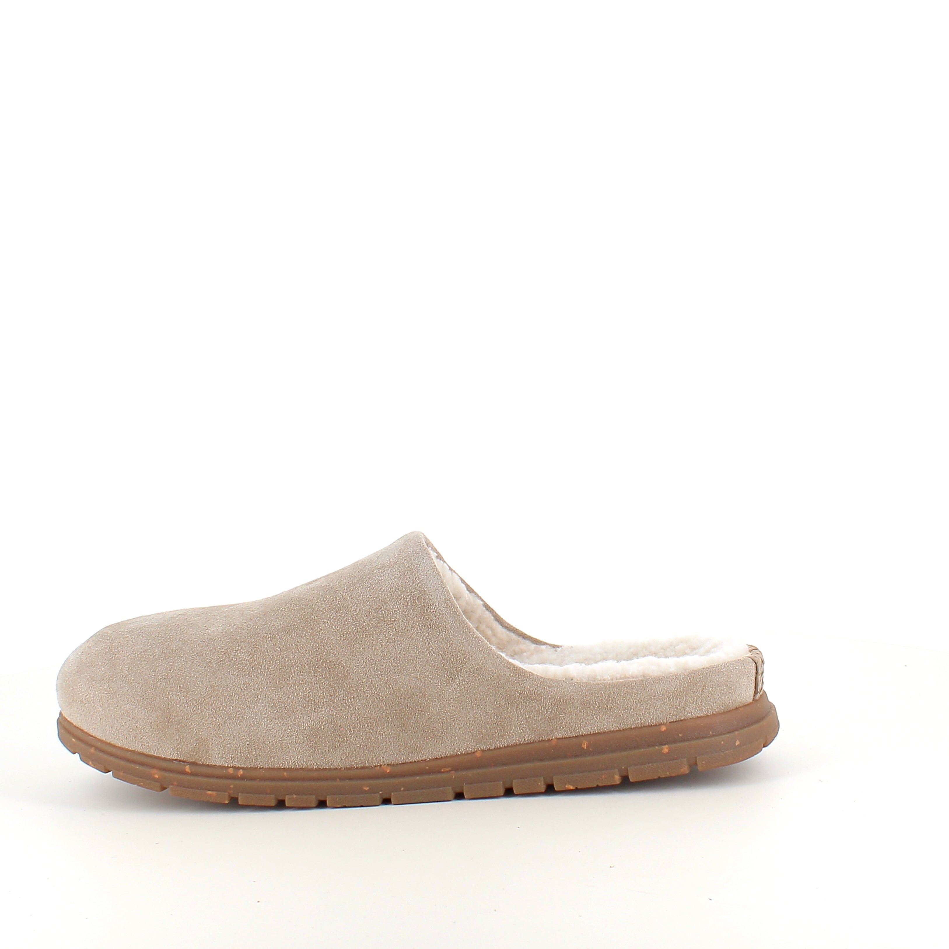 WODEN Silvi Warm - varm beige toffla med hålfotsstöd &amp; mjuk komfort