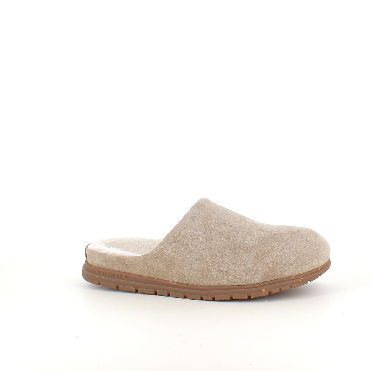 WODEN Silvi Warm - varm beige toffla med hålfotsstöd &amp; mjuk komfort