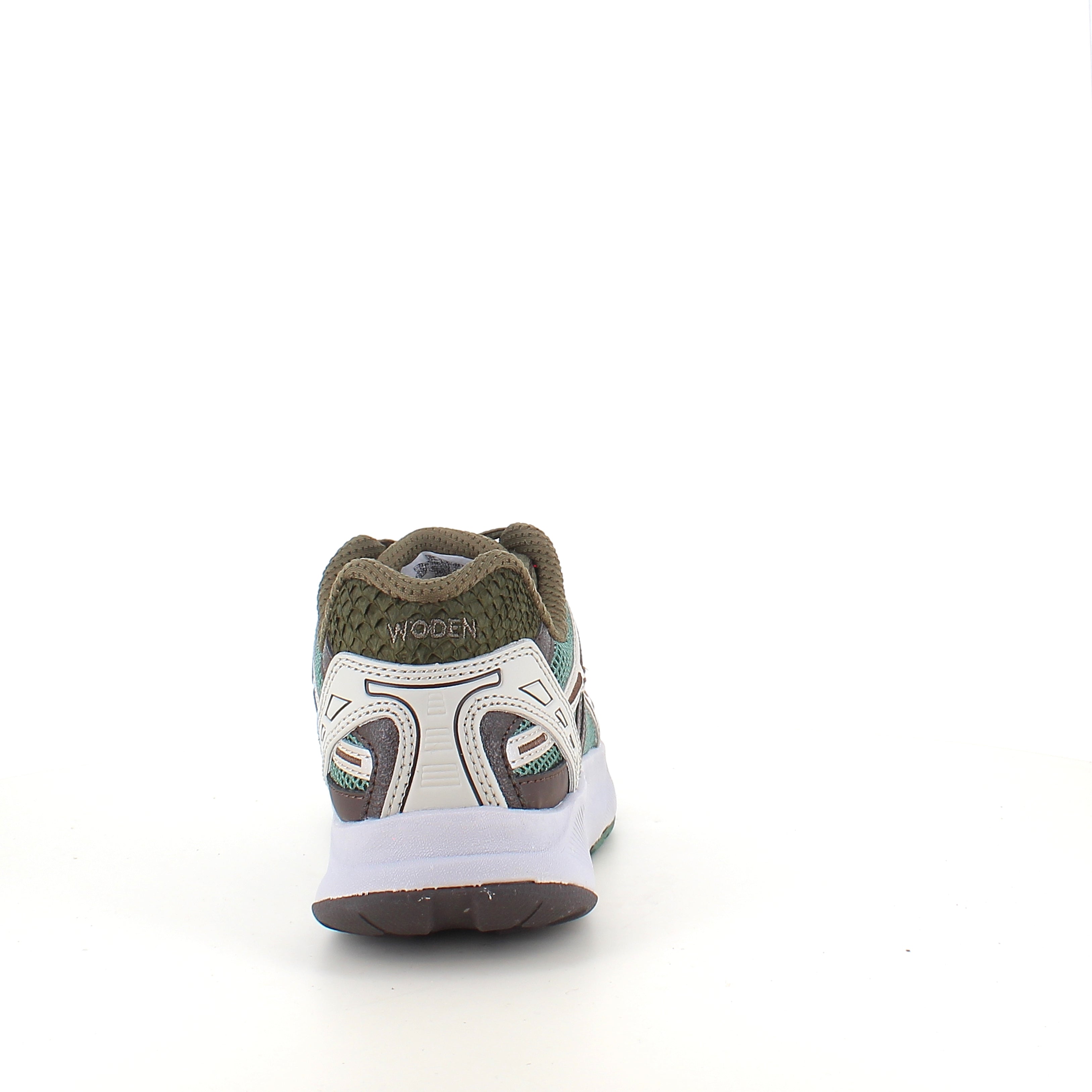 Woden Freja Runner – olivgrön/brun sneaker med lätt rullsula