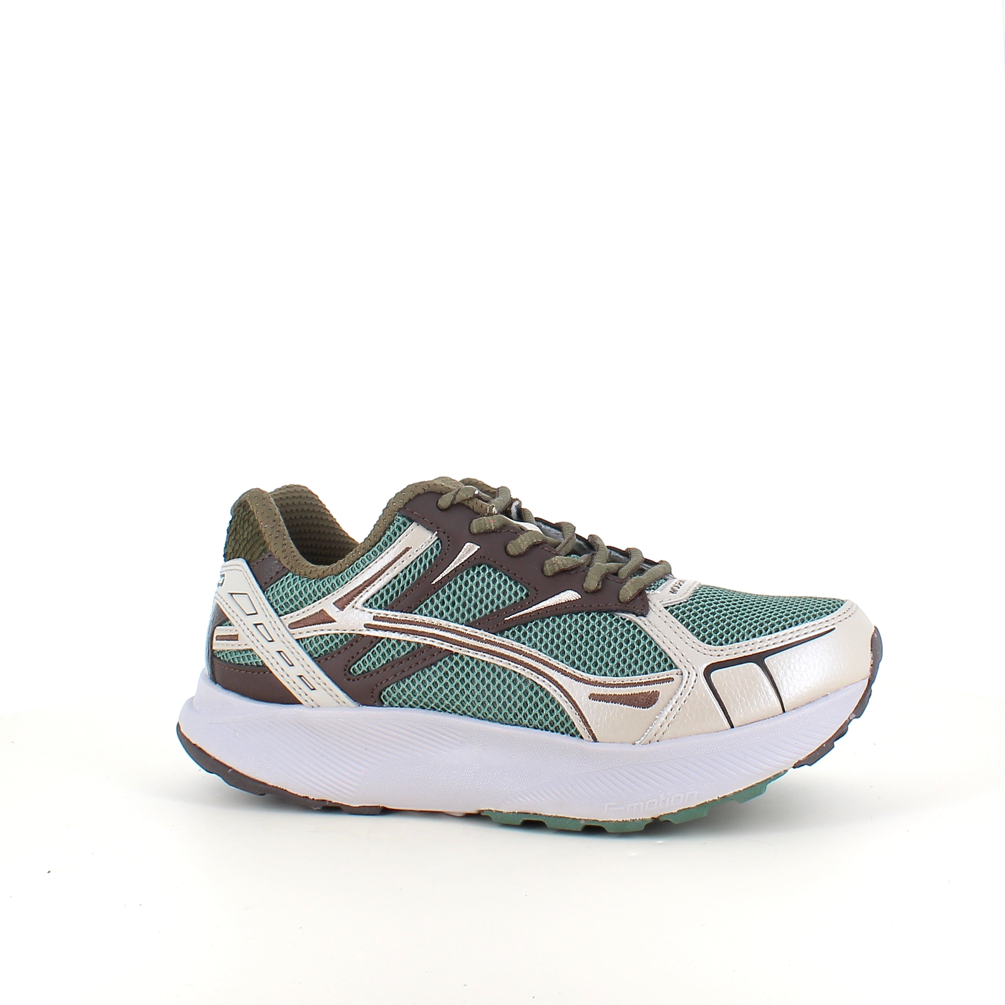 Woden Freja Runner – olivgrön/brun sneaker med lätt rullsula