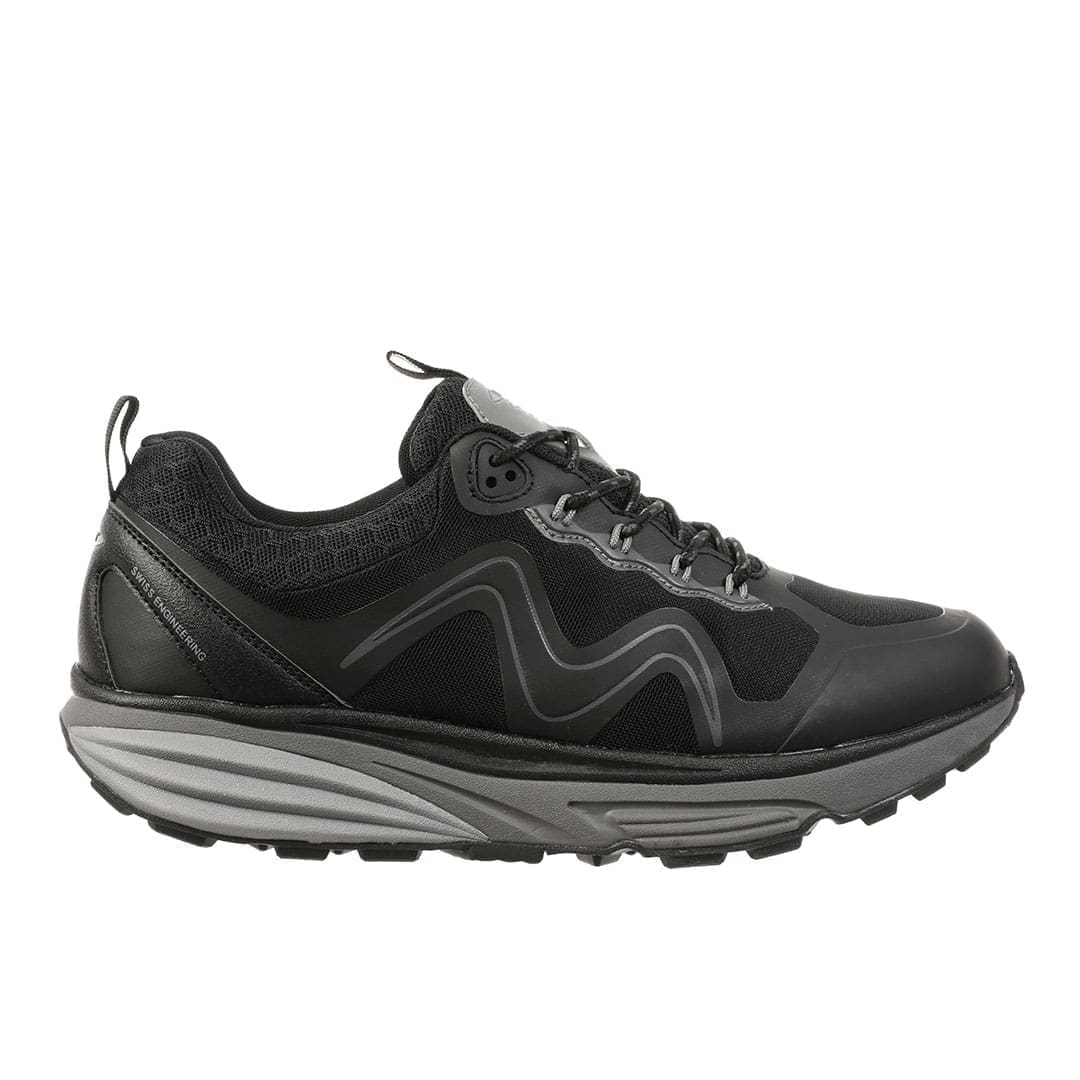 MBT Colorado herre sneaker i sort og grå med fysiologisk rullesål for optimal aflastning og balance.