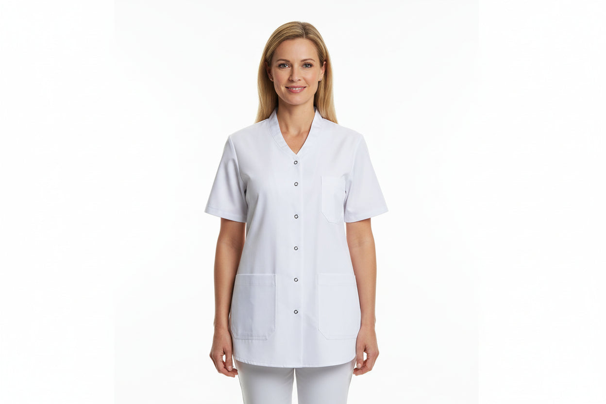 Elegant vit tunika med bra passform