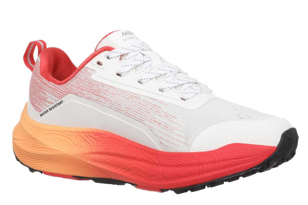 MBT Alpha 1000 White/Red – Outdoor-sneakers med stöd & extra grepp