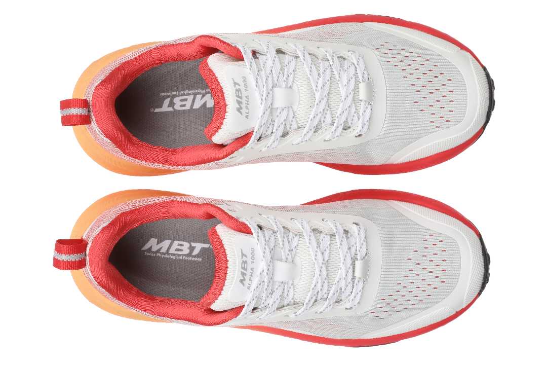 MBT Alpha 1000 White/Red – Outdoor-sneakers med stöd & extra grepp