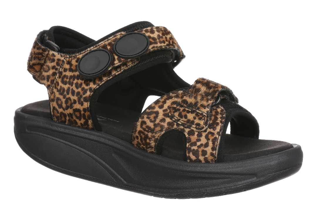 MBT Kisumu Classic Leopard – Bekväma sandaler med stöd & justerbar passform