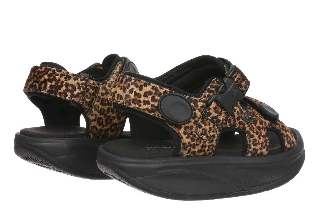 MBT Kisumu Classic Leopard – Bekväma sandaler med stöd & justerbar passform