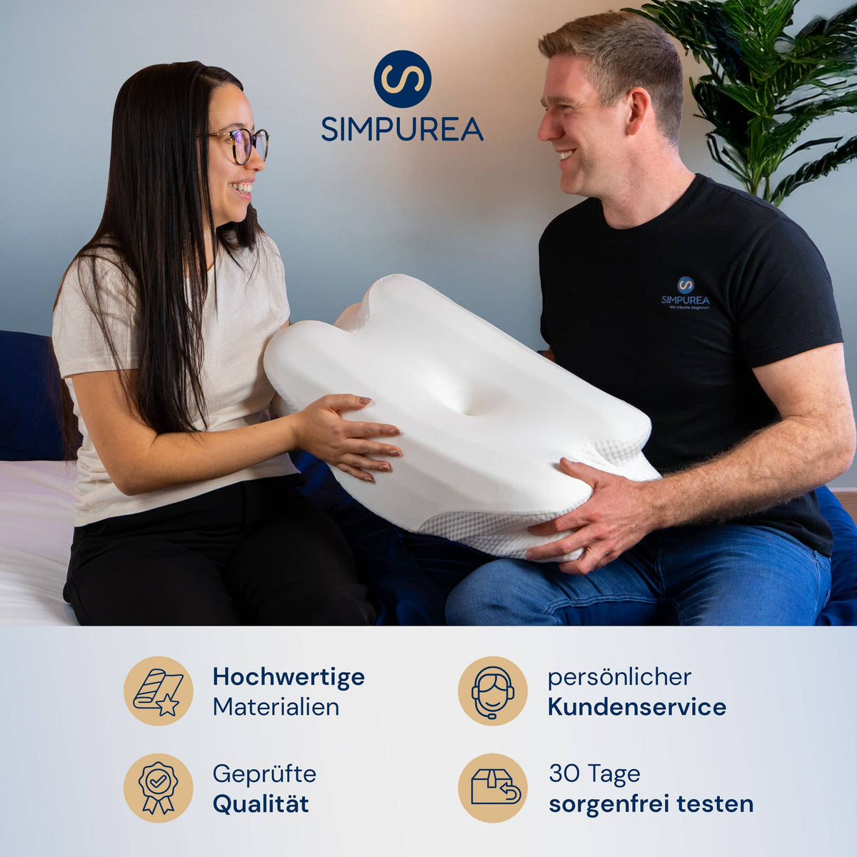 Ortopedisk huvudkudde – ergonomisk memory foam med 2 höjder