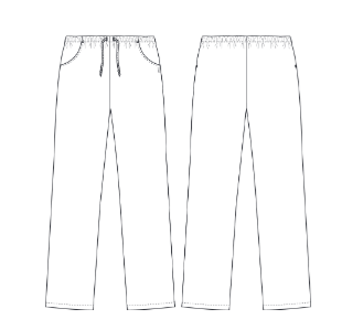 Uniformsbyxor med resår i midjan