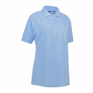 Nybo ljusblå dam Prowear-polo — extra slitstark, förkrympt